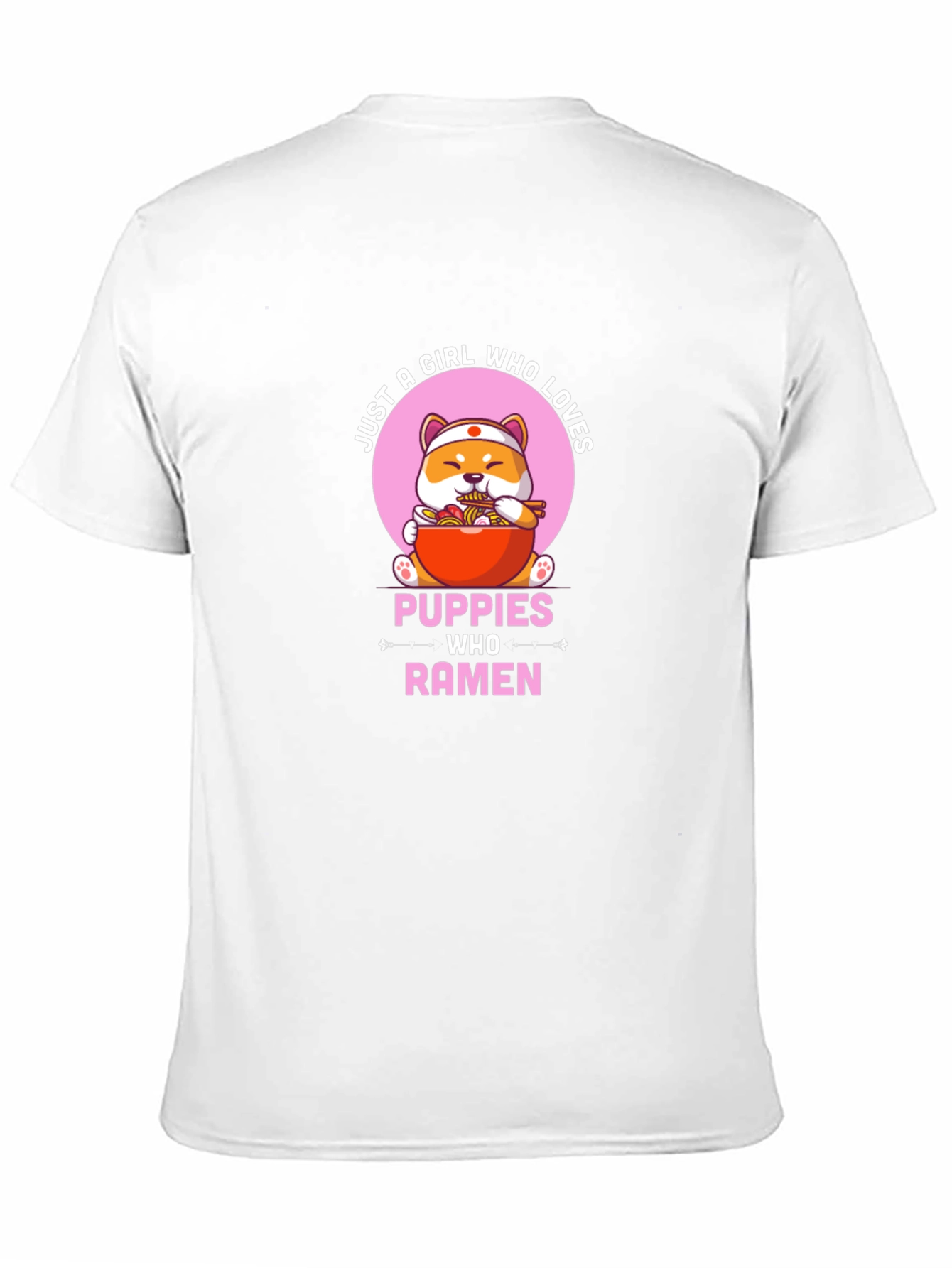 Puppies Who Ramen Black T-Shirt