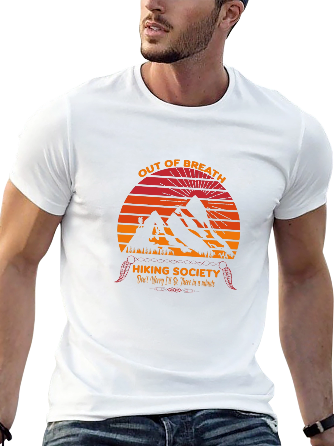 Out of Breath Hiking Society Graphic T-Shirt
