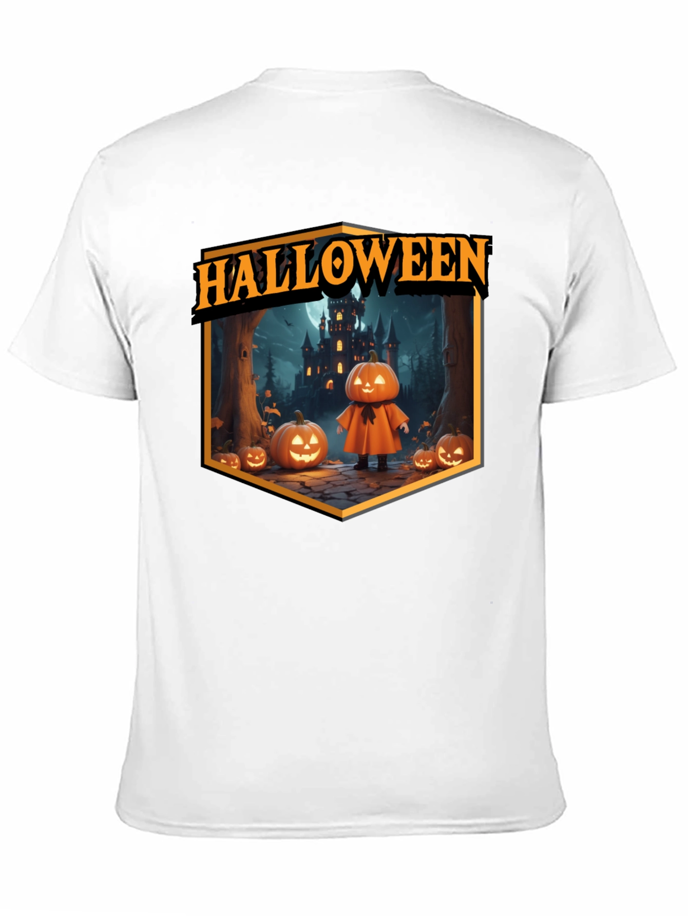 Halloween Pumpkin Castle T-Shirt - Spooky Season Tee