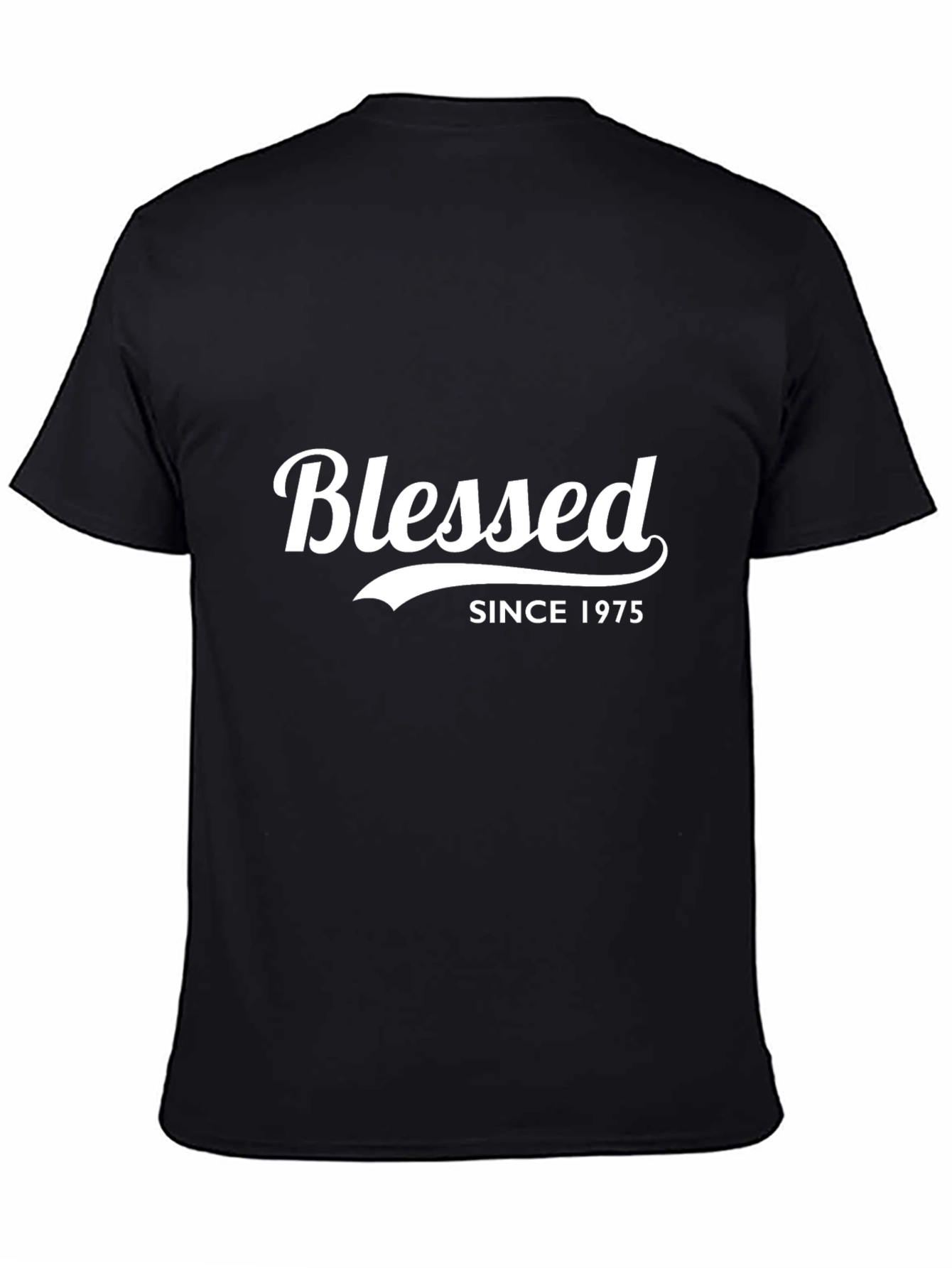 Blessed Since 1975 Black T-Shirt