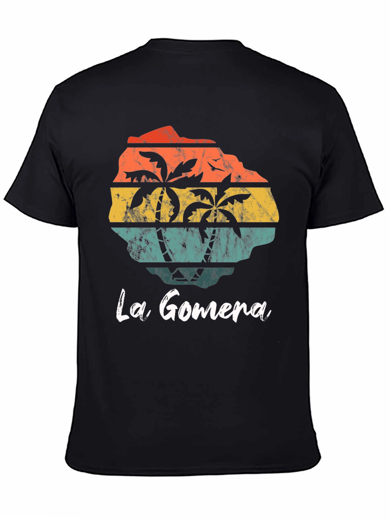 La Gomera Retro Palm T-Shirt - Island Souvenir Tee