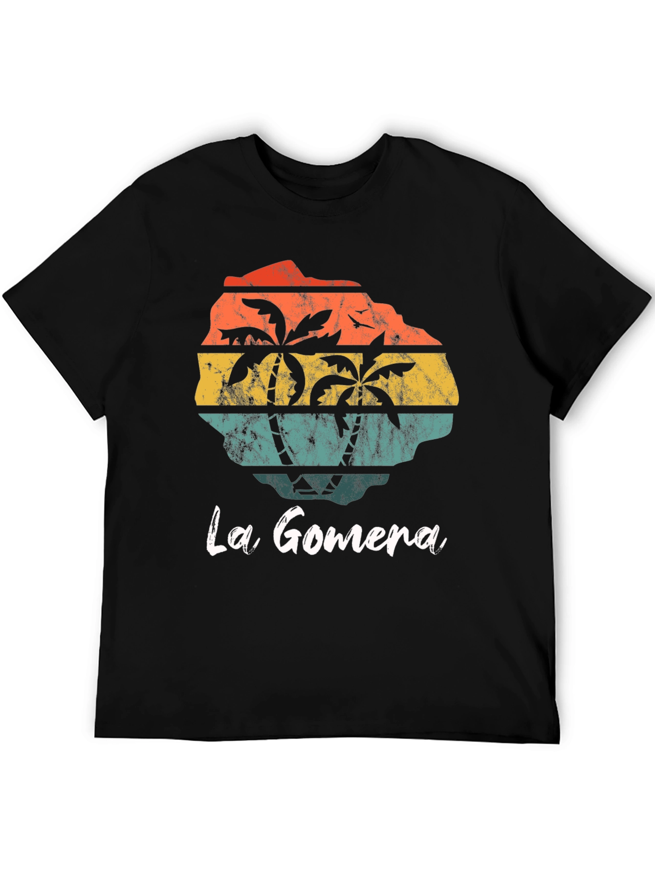 La Gomera Retro Palm T-Shirt - Island Souvenir Tee