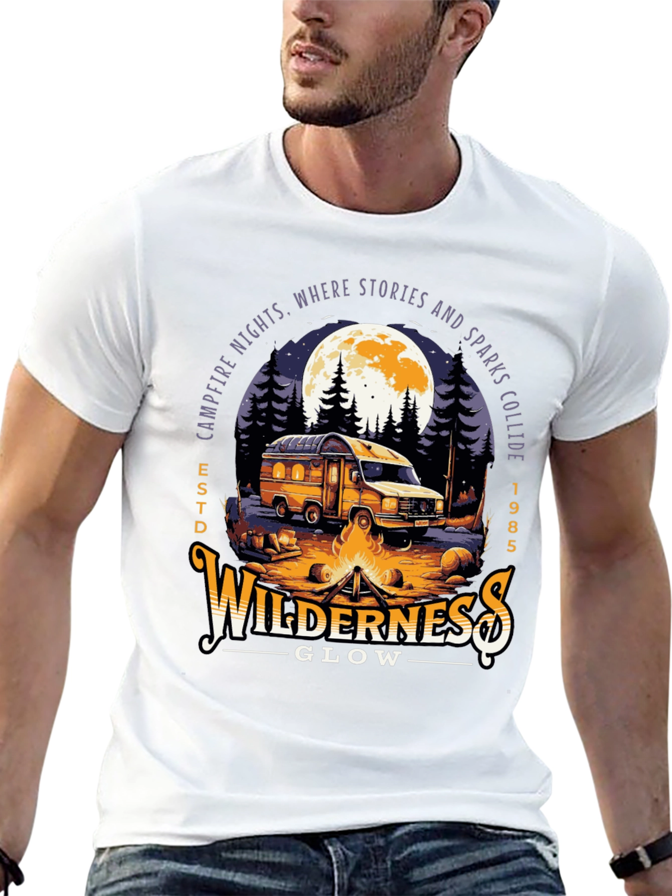 Wilderness Glow Campfire Night T-Shirt