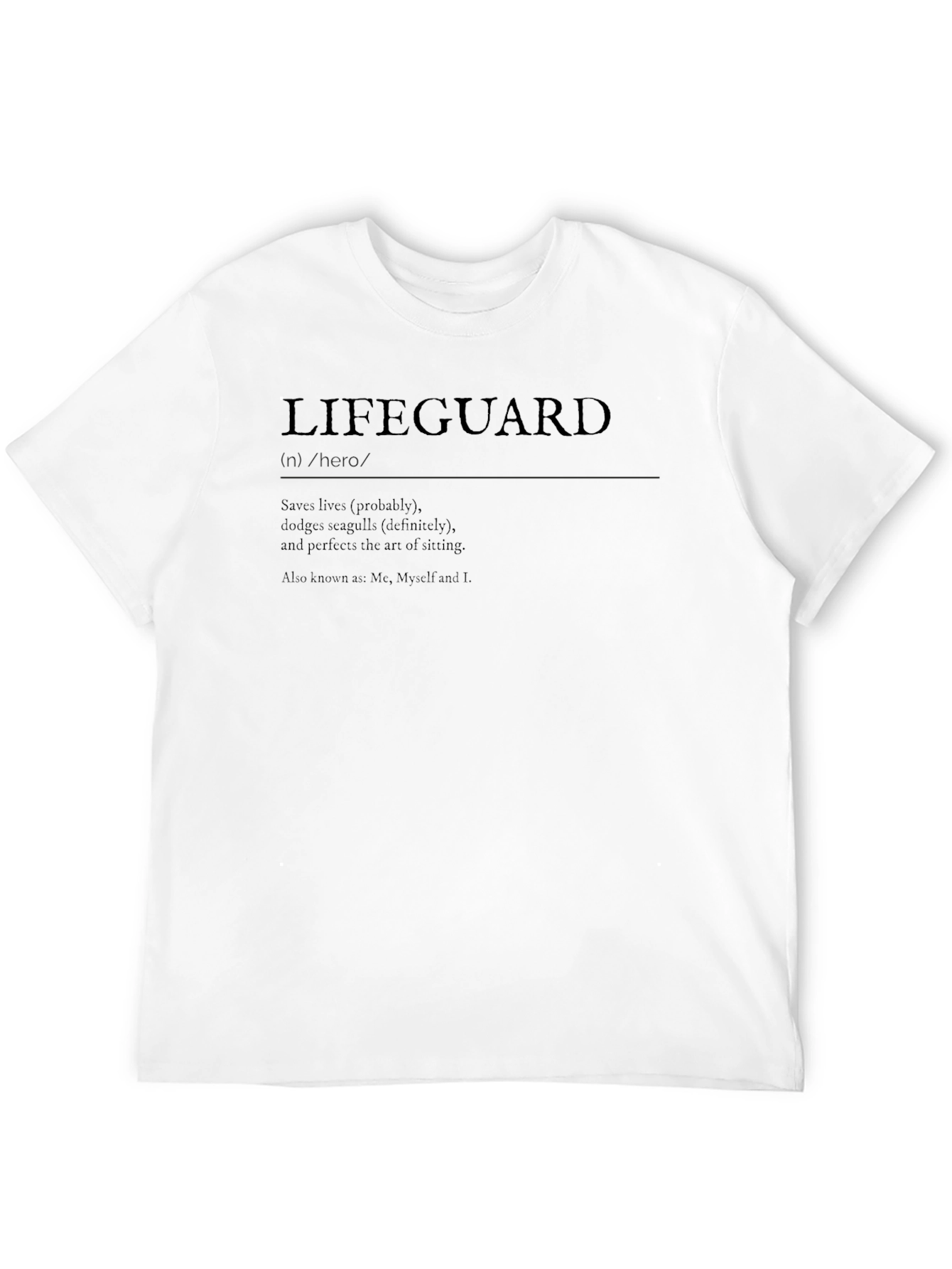 Lifeguard Definition T-Shirt Funny Beach Life Saving Tee