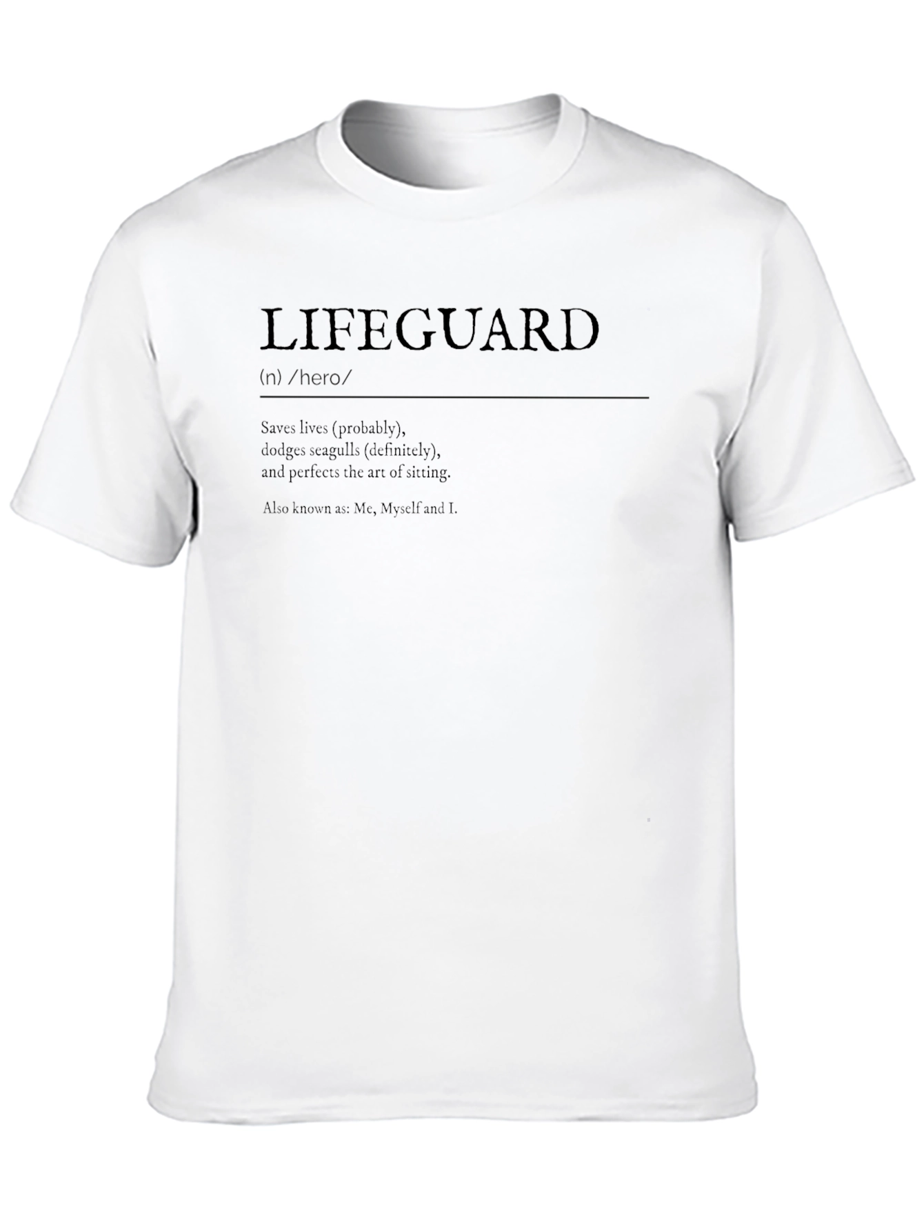 Lifeguard Definition T-Shirt Funny Beach Life Saving Tee