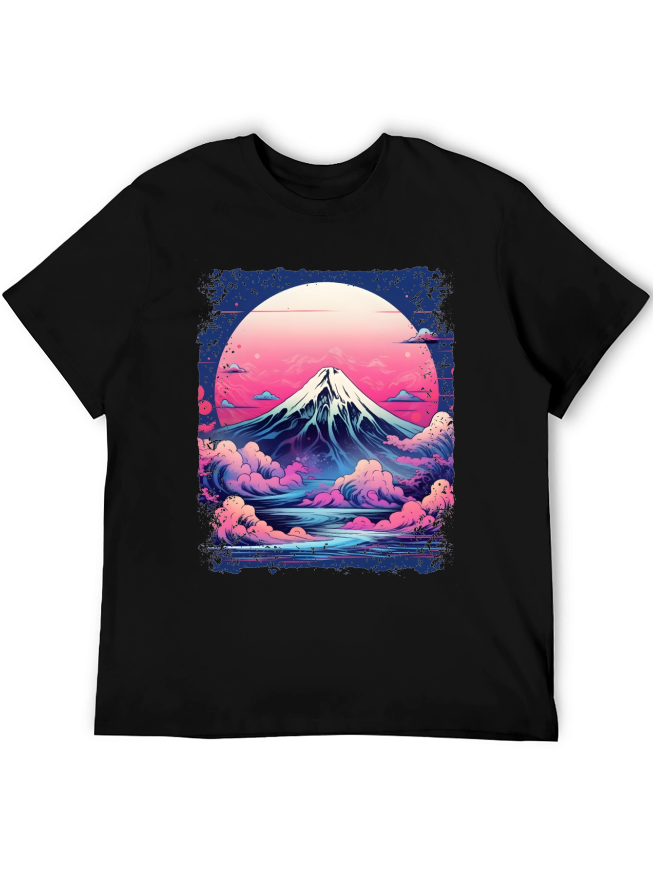 Mount Fuji Graphic Tee - Retro Japanese Art
