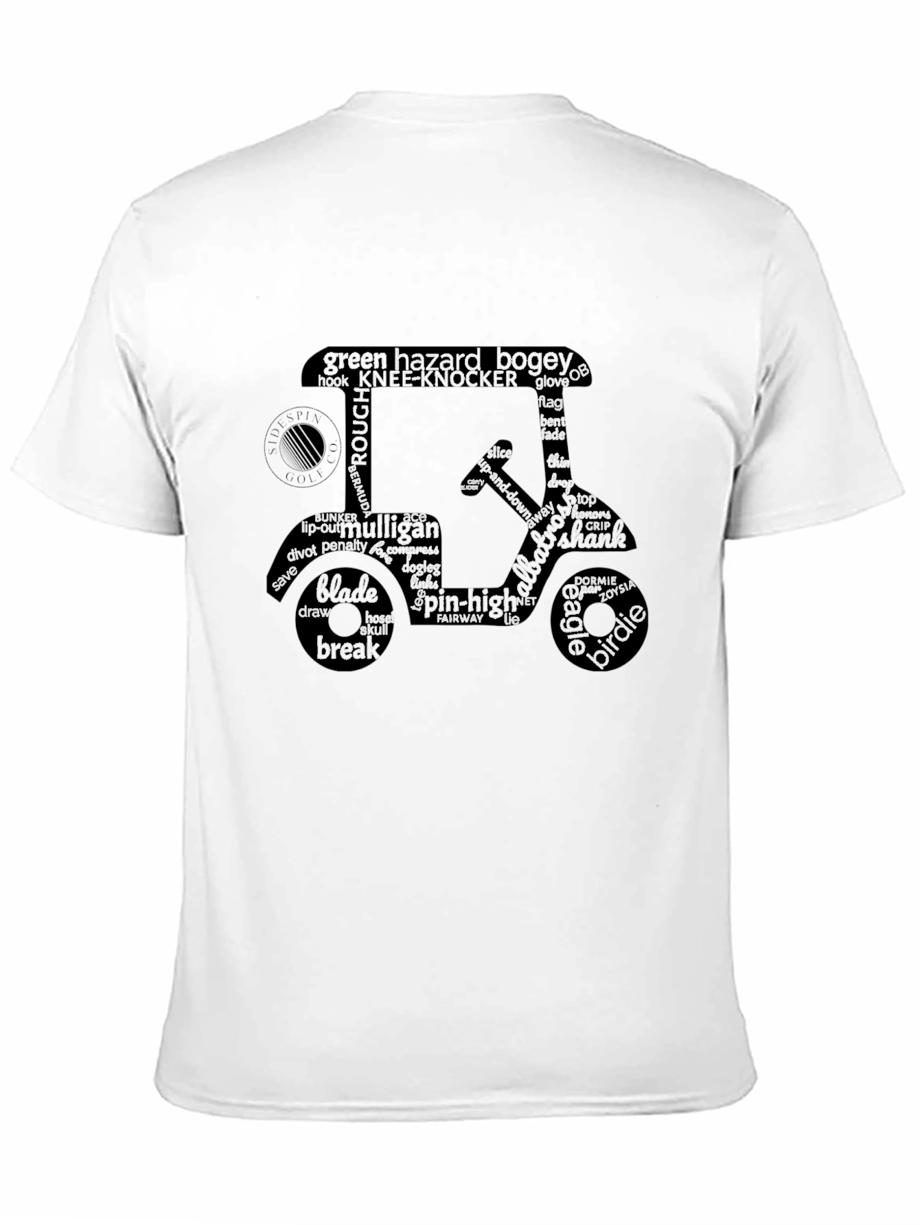 Golf Cart Word Art Tee - Golfers Delight