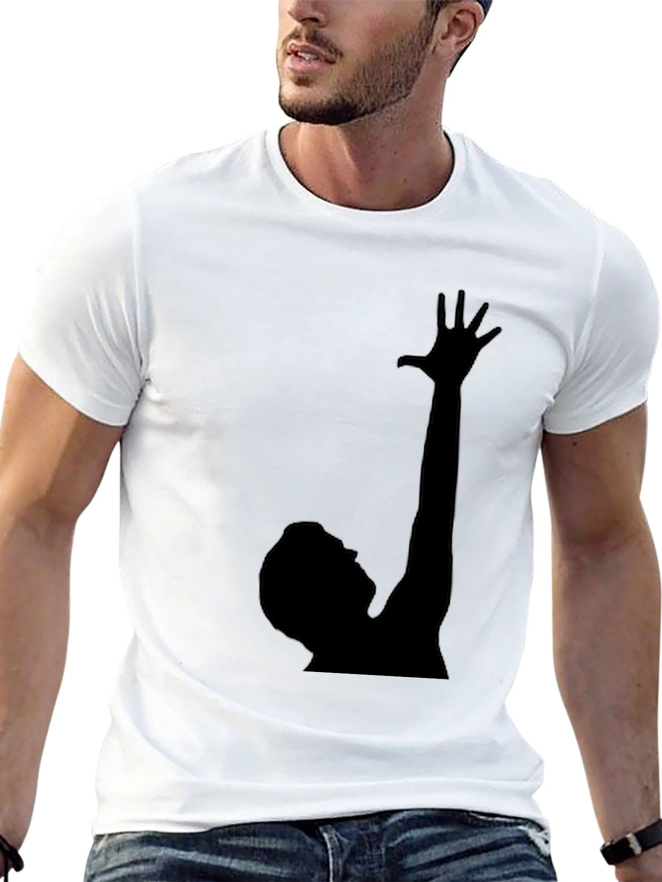 Silhouette Reach T-Shirt - Classic Black Tee