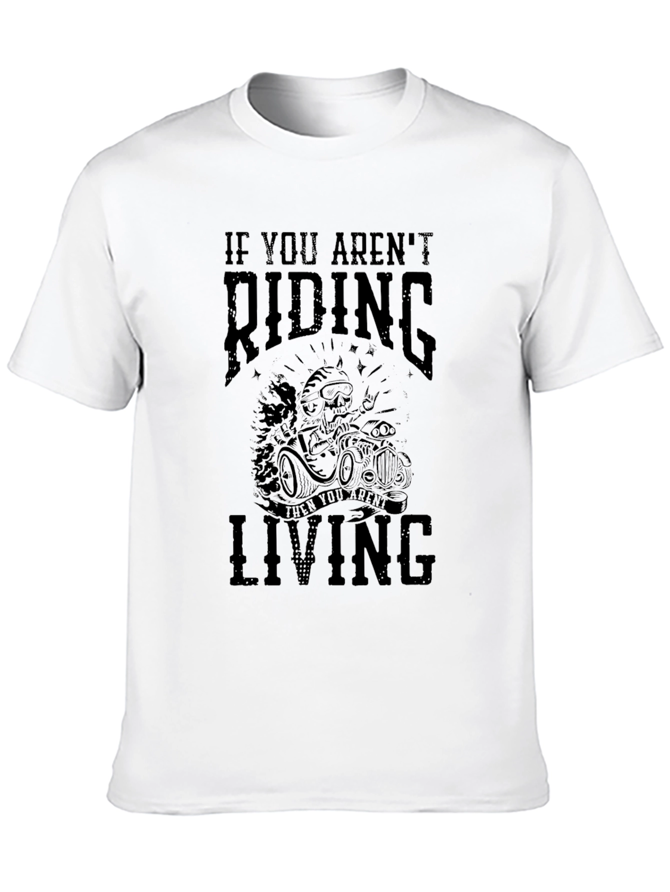 Riding Skeleton Graphic T-Shirt - Live to Ride