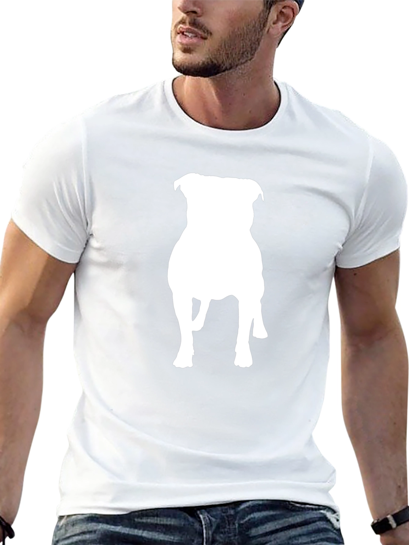 Pitbull Silhouette Black T-Shirt