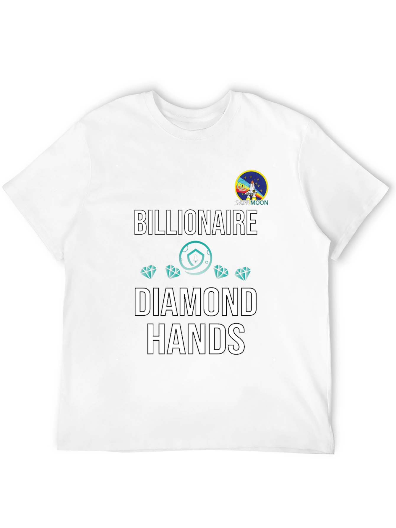Billionaire Diamond Hands Safemoon Black T-Shirt