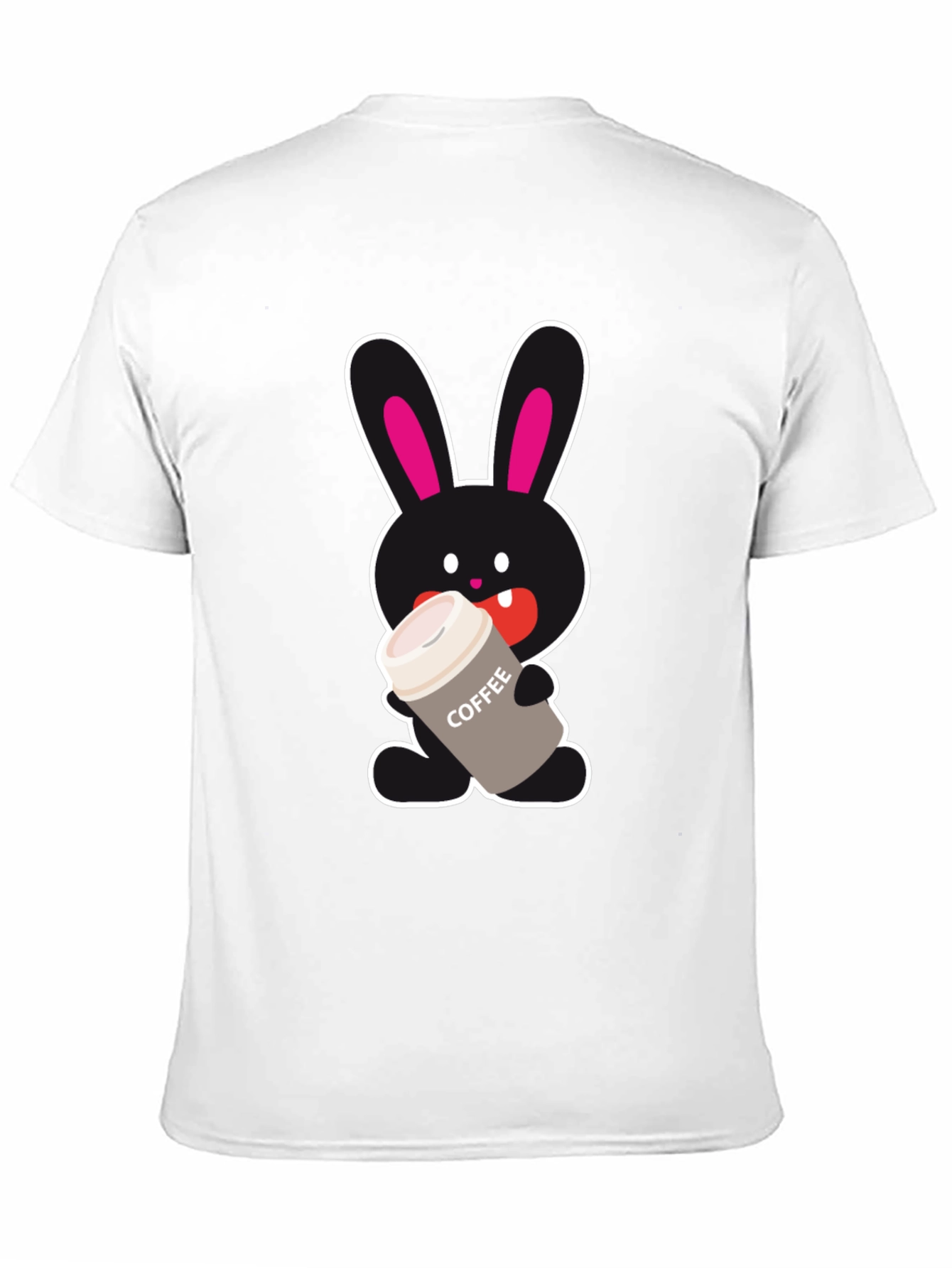 Bunny Coffee Lover Black T-Shirt