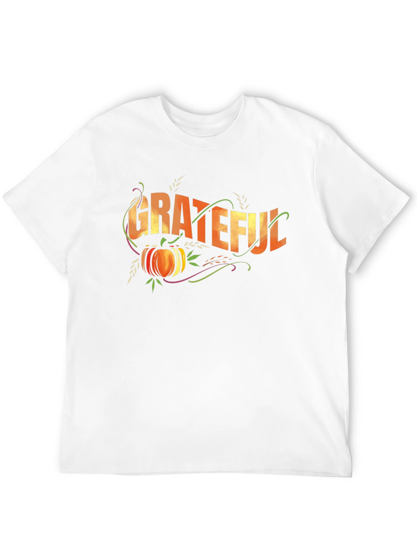 Grateful Thanksgiving Pumpkin Black T-Shirt