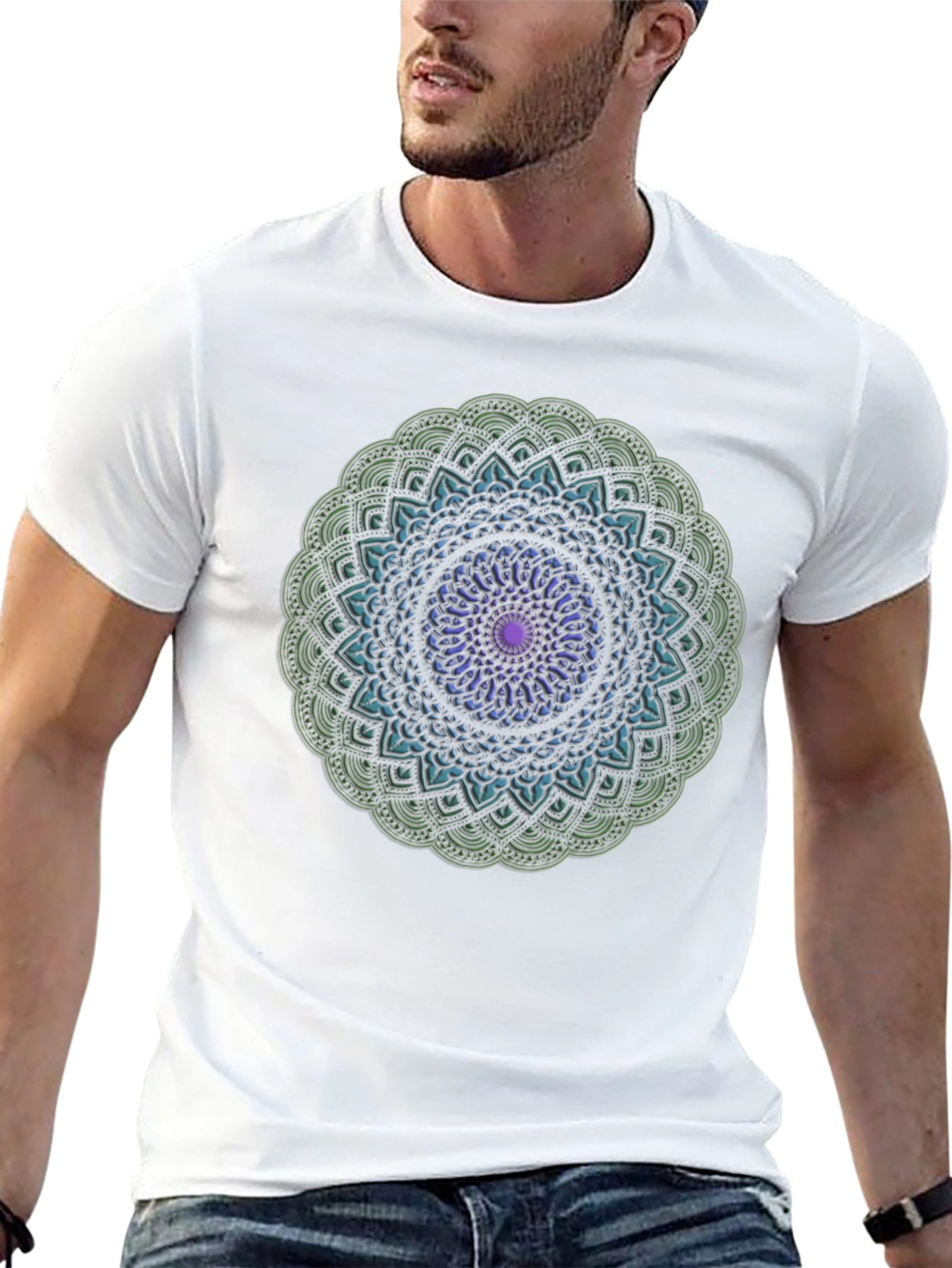 Mandala Design Black T-Shirt