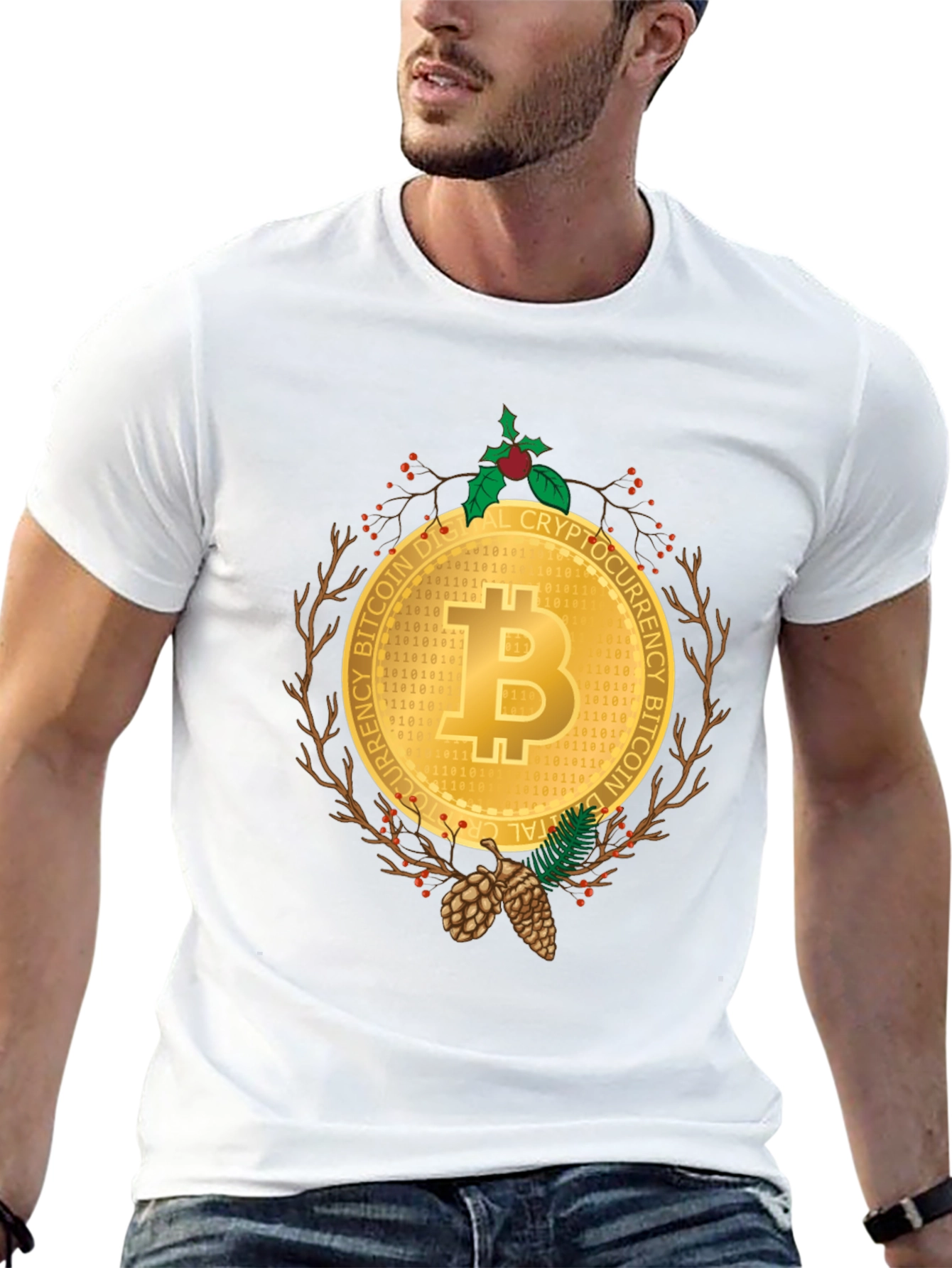 Bitcoin Christmas Holiday T-Shirt - Crypto Digital Currency Tee