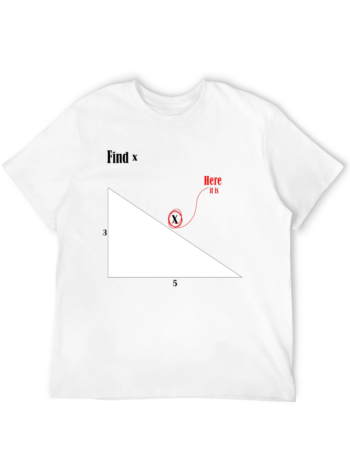Find X Graphic Tee - Math Humor T-Shirt
