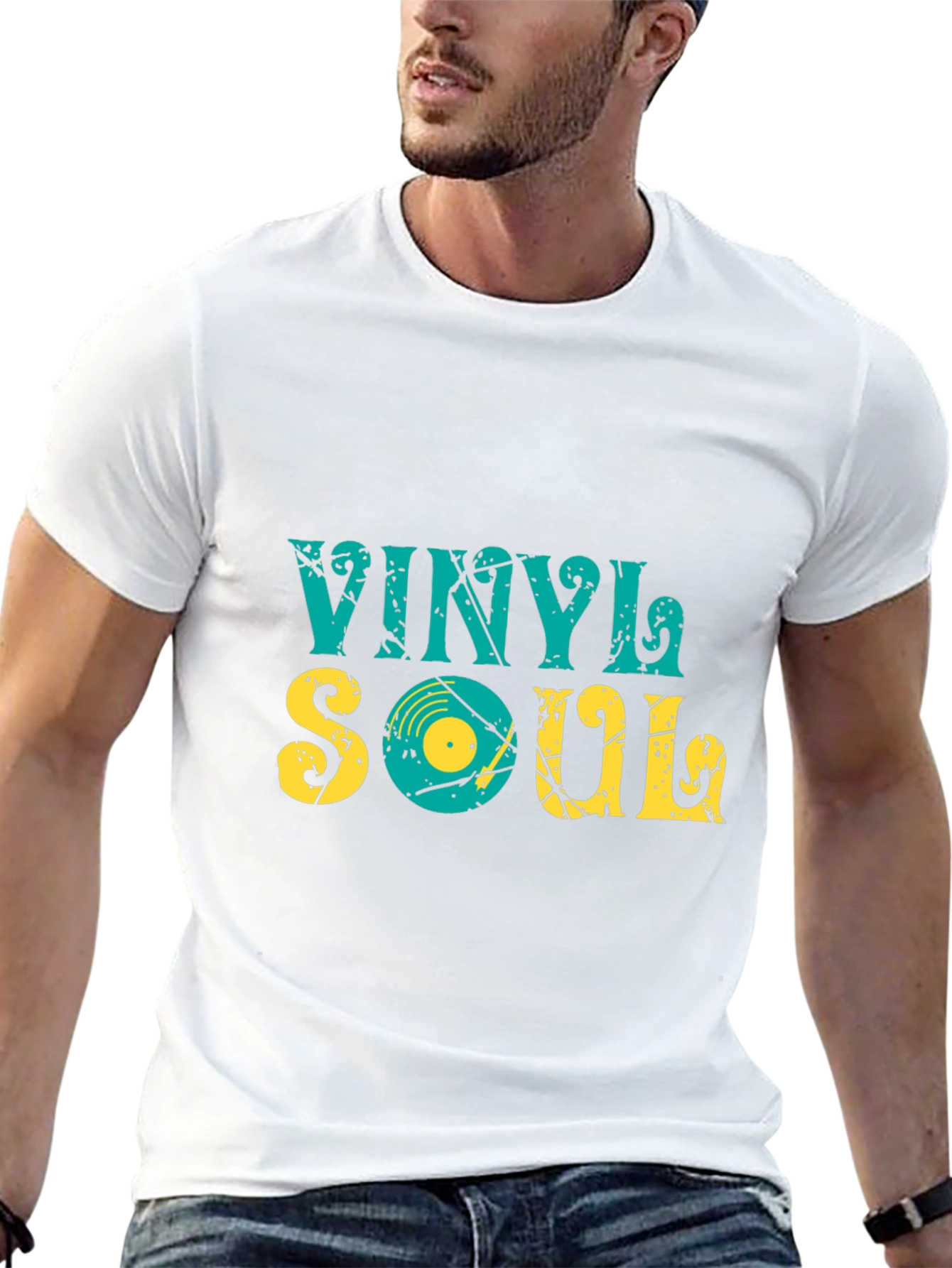 Vinyl Soul Black T-Shirt - Retro Music Tee