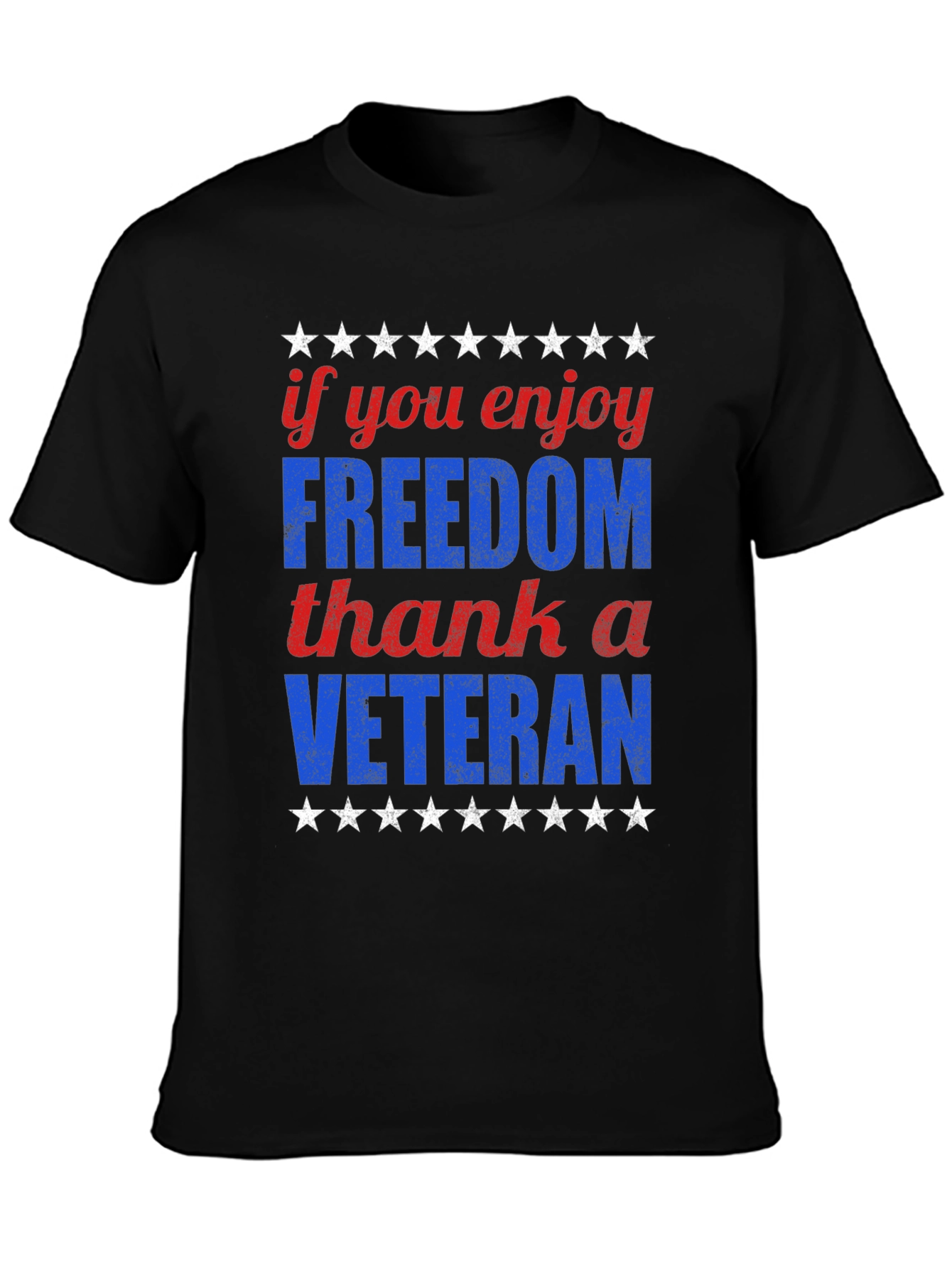 Patriotic Freedom Veteran Graphic Tee