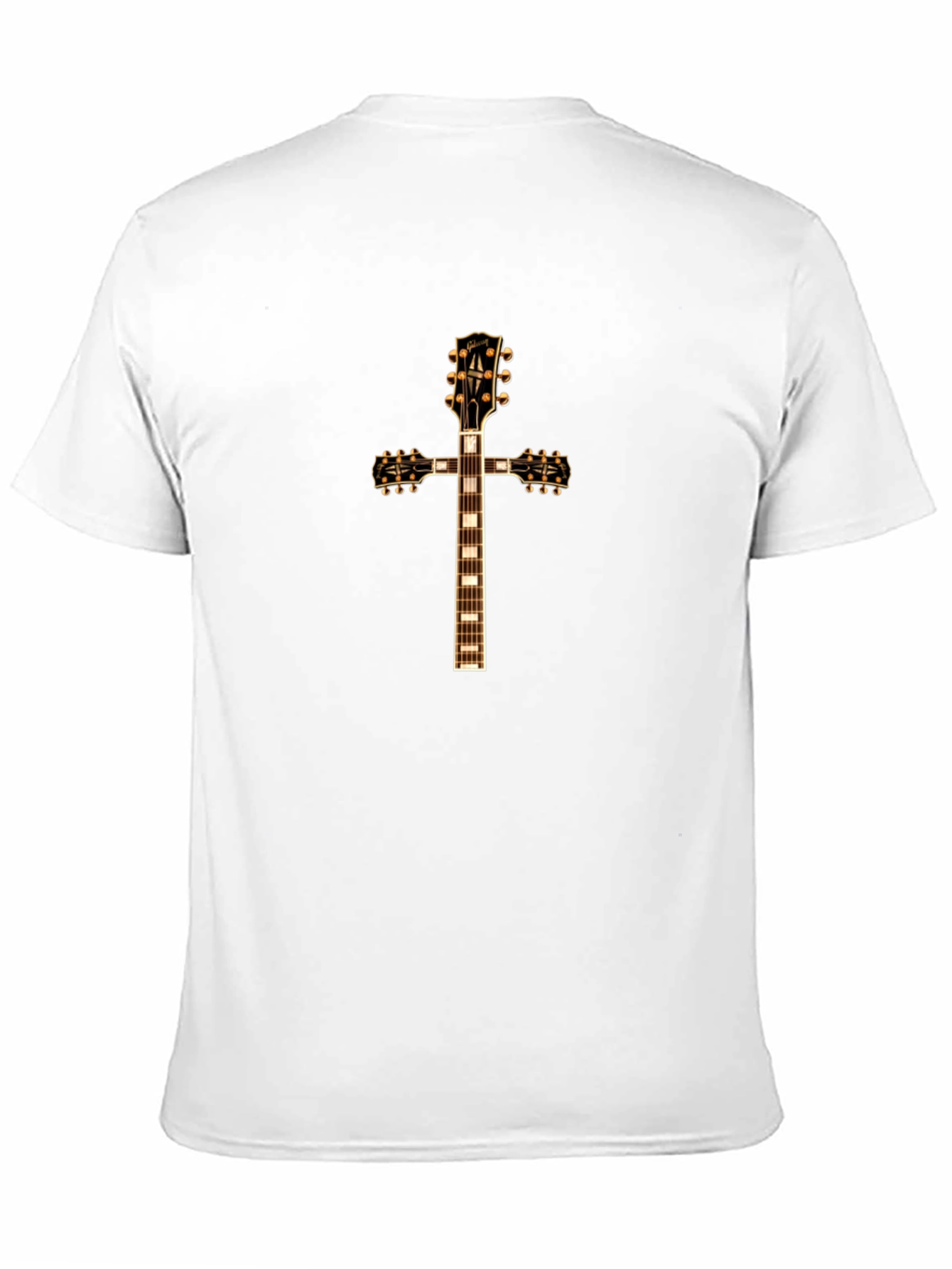 Guitar Cross Graphic T-Shirt - Rock & Roll Style