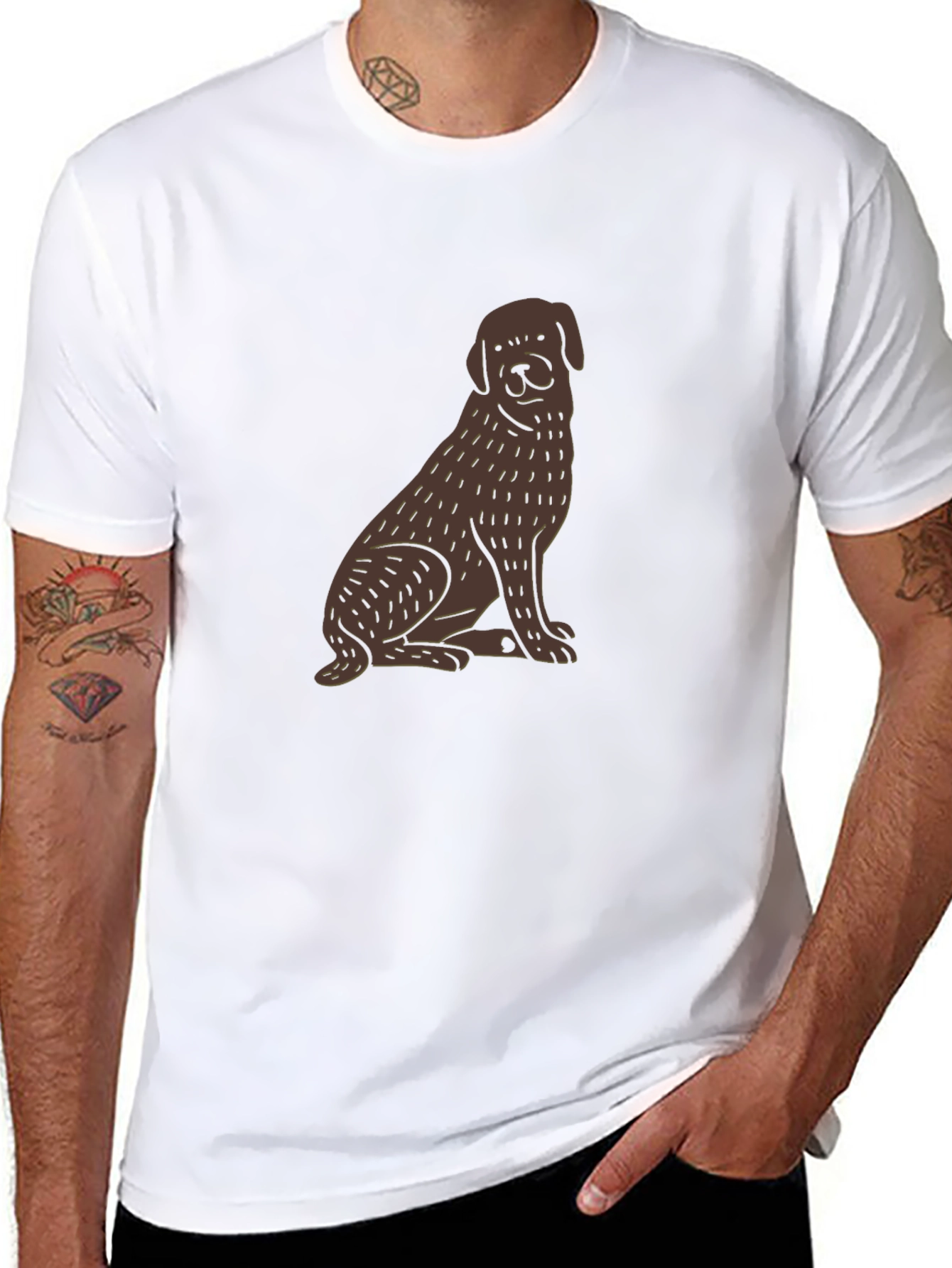 Dog Graphic Black Tee