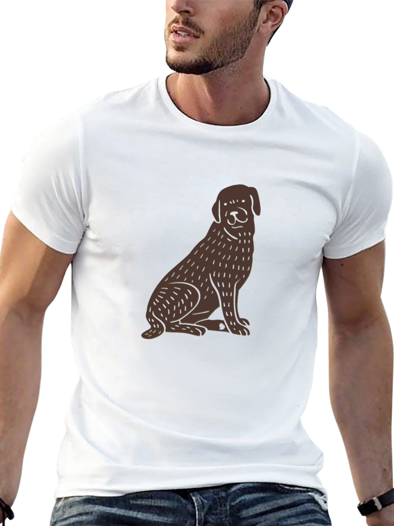 Dog Graphic Black Tee