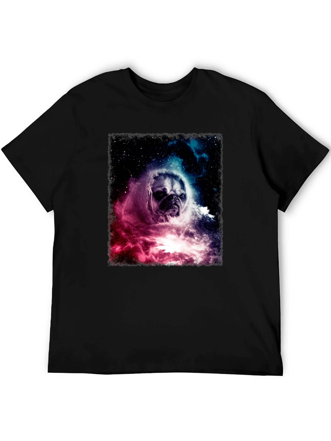 Space Pug Graphic T-Shirt - Galaxy Dog Tee