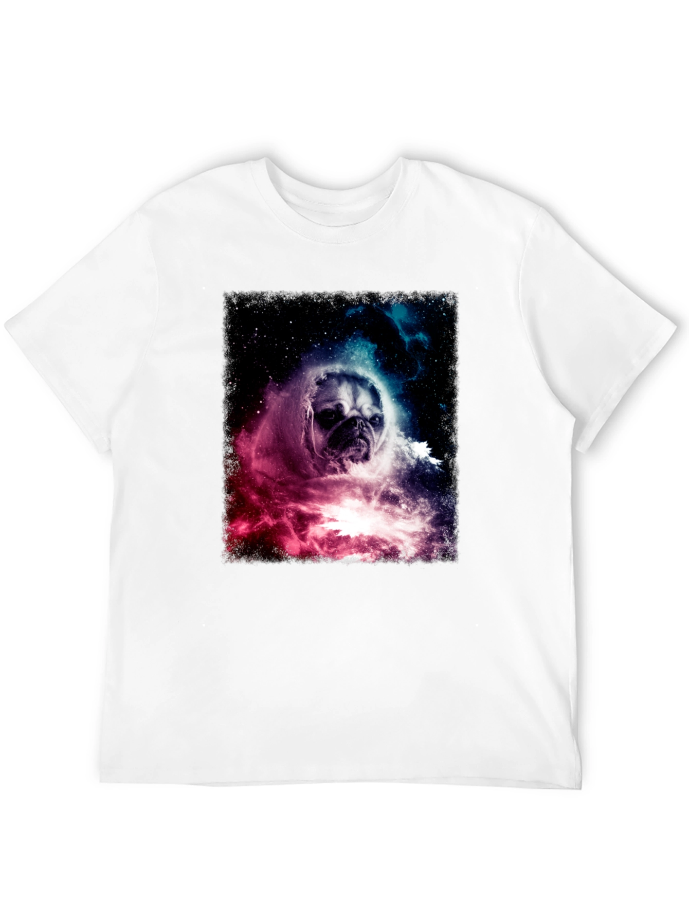 Space Pug Graphic T-Shirt - Galaxy Dog Tee