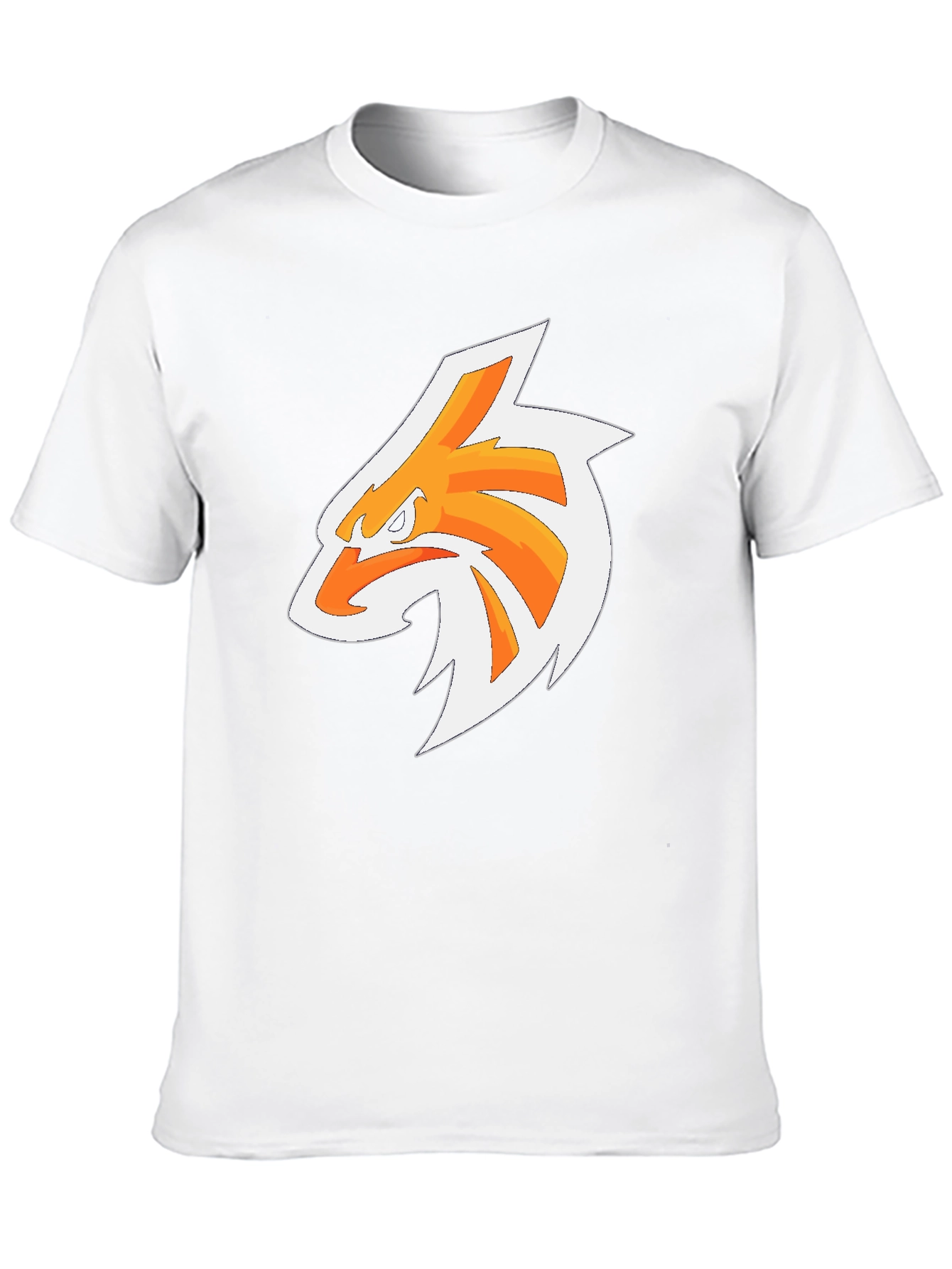 Mens Black T-Shirt with Orange Eagle Graphic