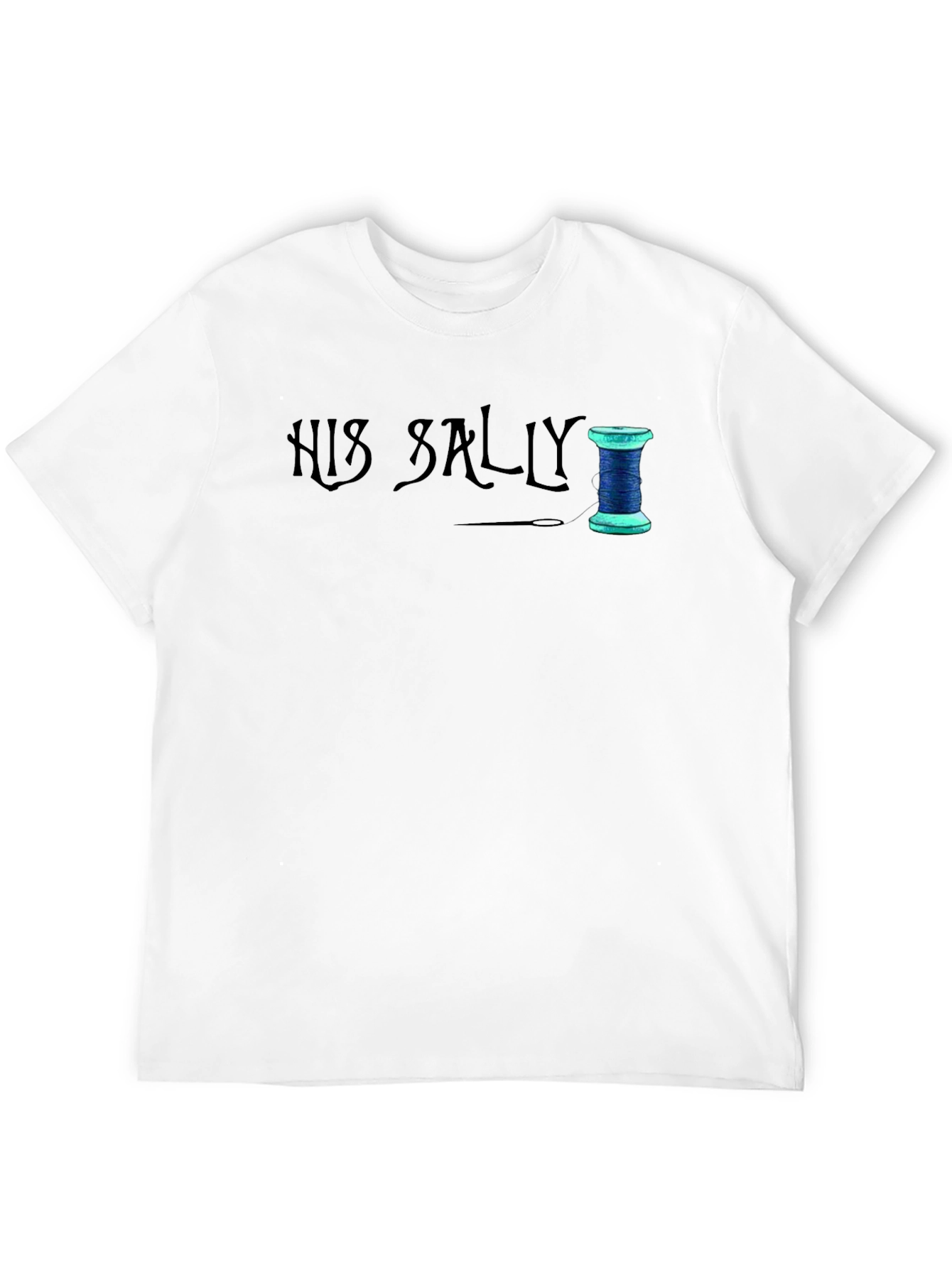 His Sally Sewing Thread T-Shirt - Black
