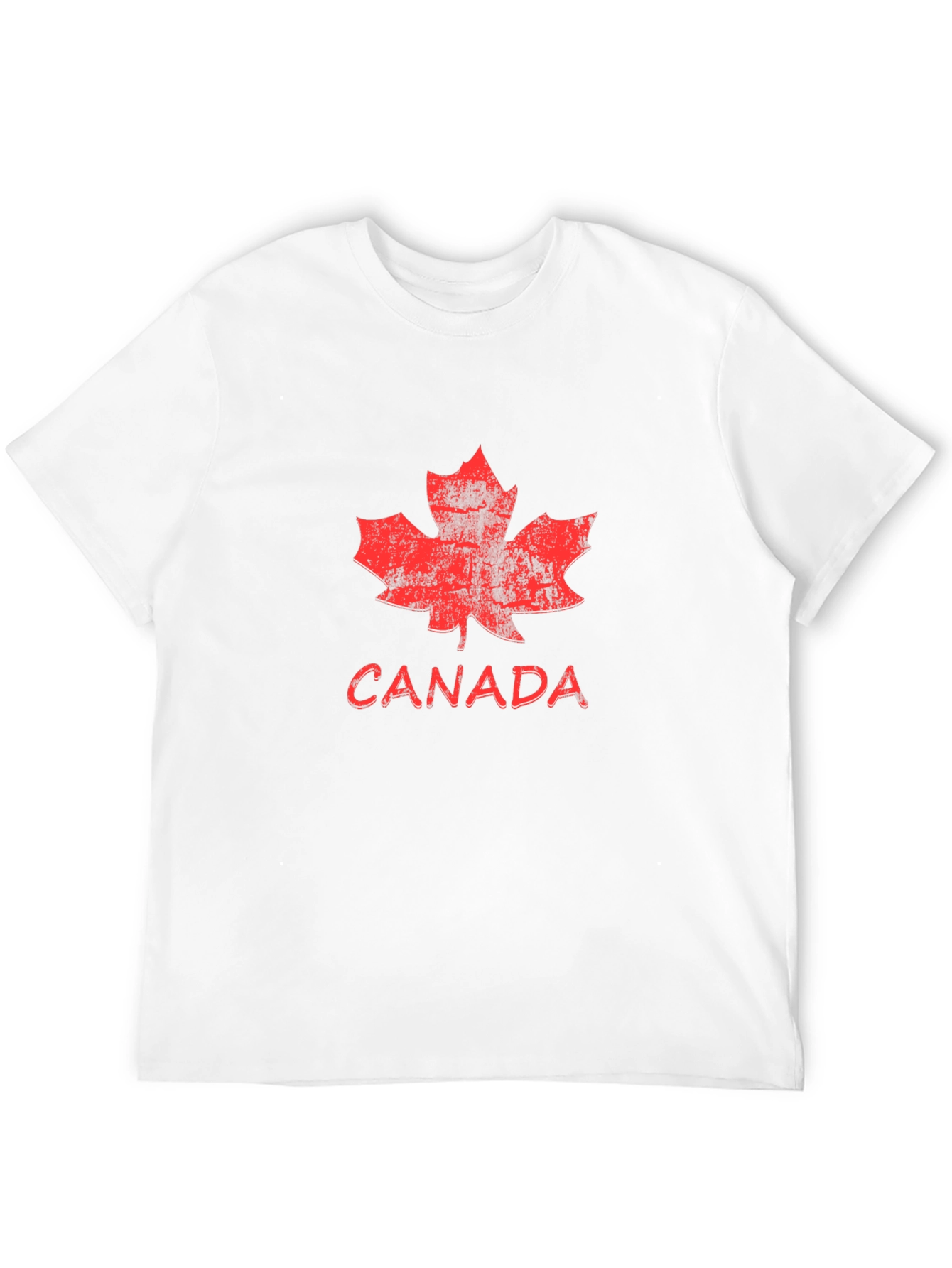 Distressed Canada Maple Leaf Graphic Tee - Black