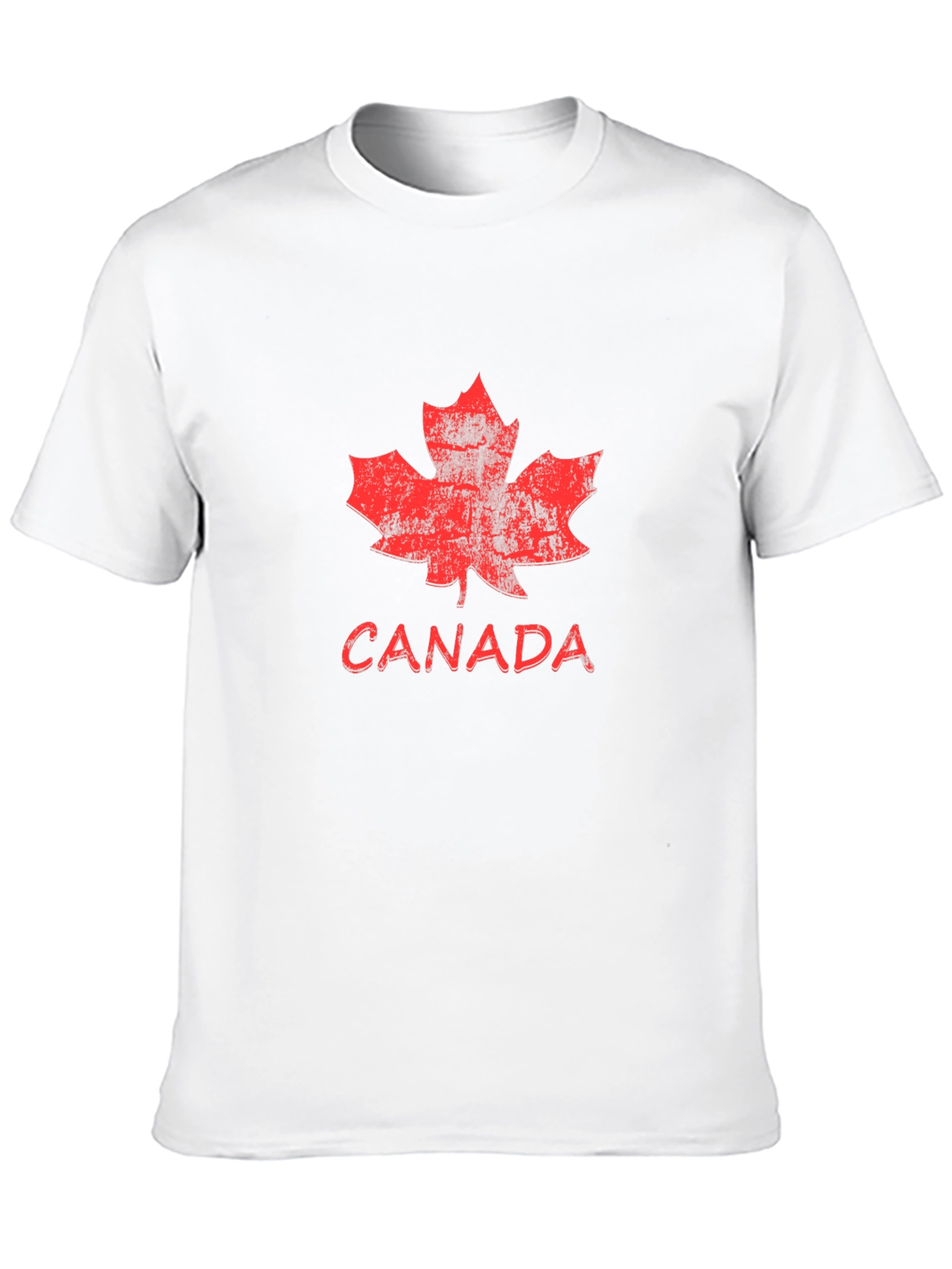 Distressed Canada Maple Leaf Graphic Tee - Black