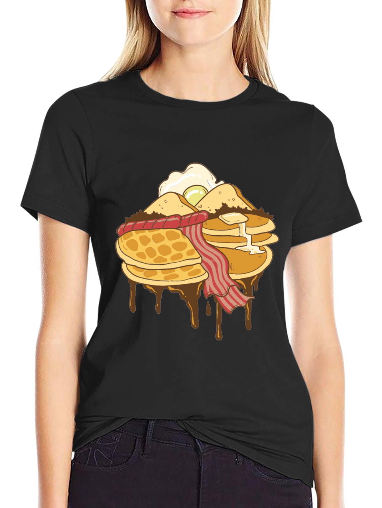 Breakfast Stack Graphic T-Shirt