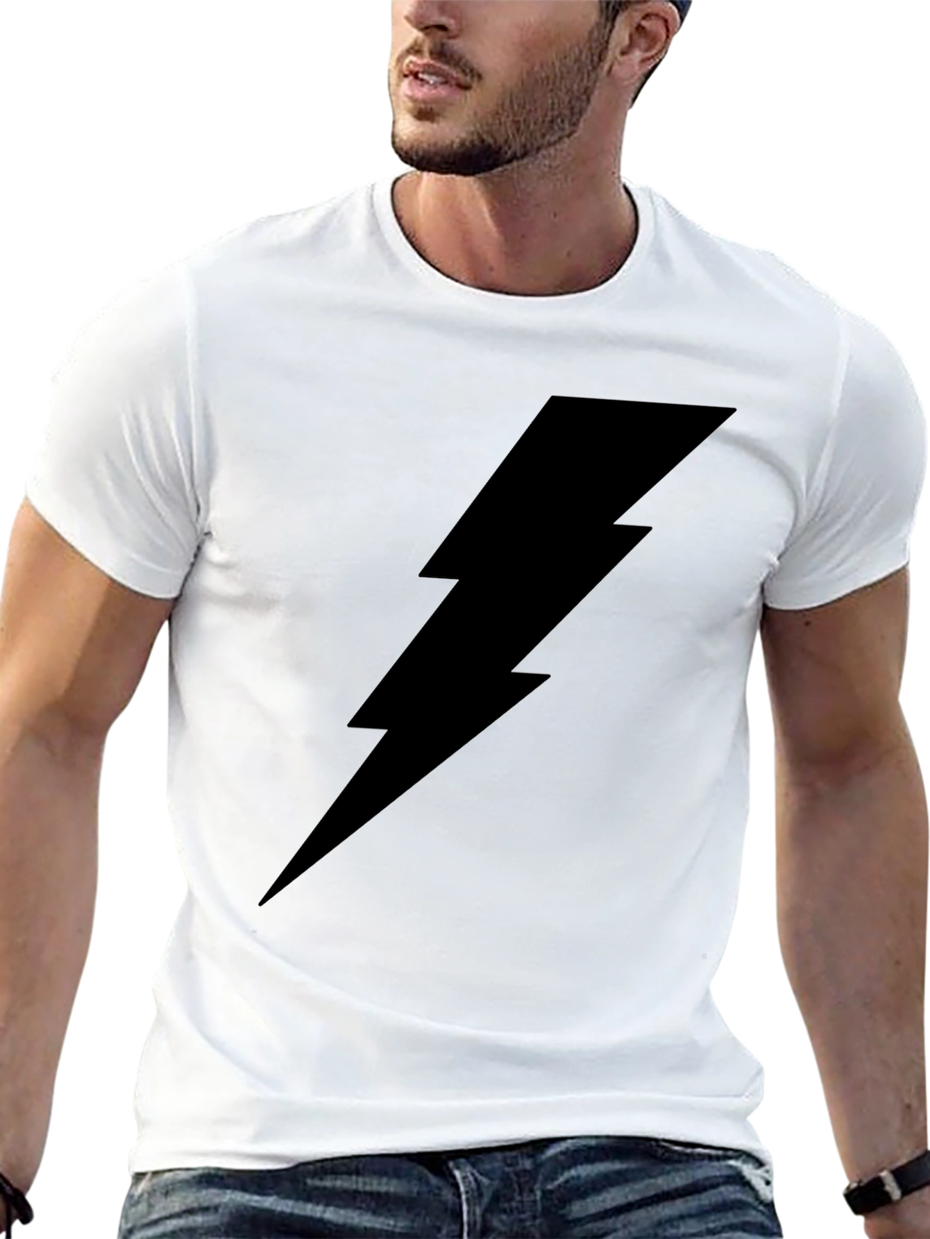 Lightning Bolt Graphic Tee - Classic Black