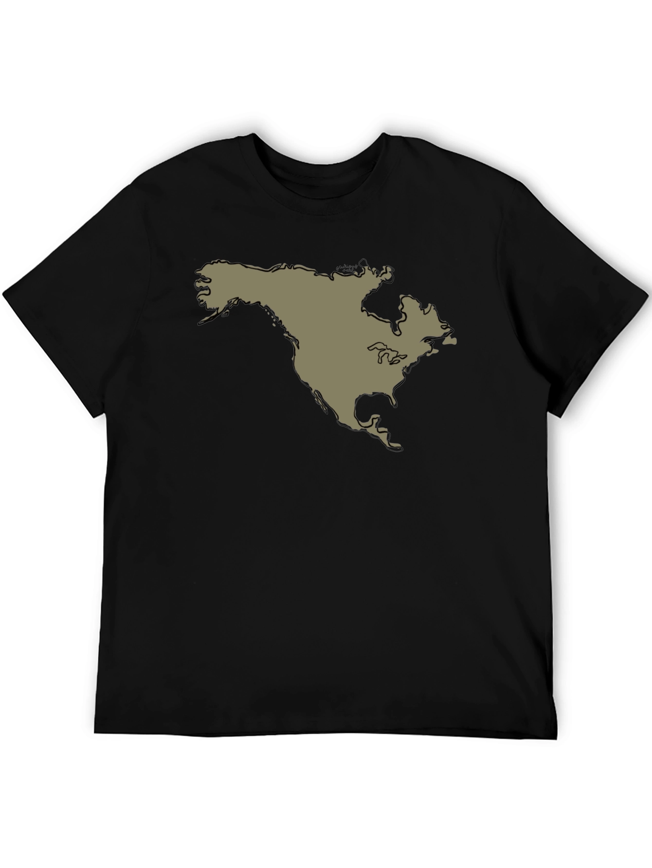 North America Continent Map Graphic Tee