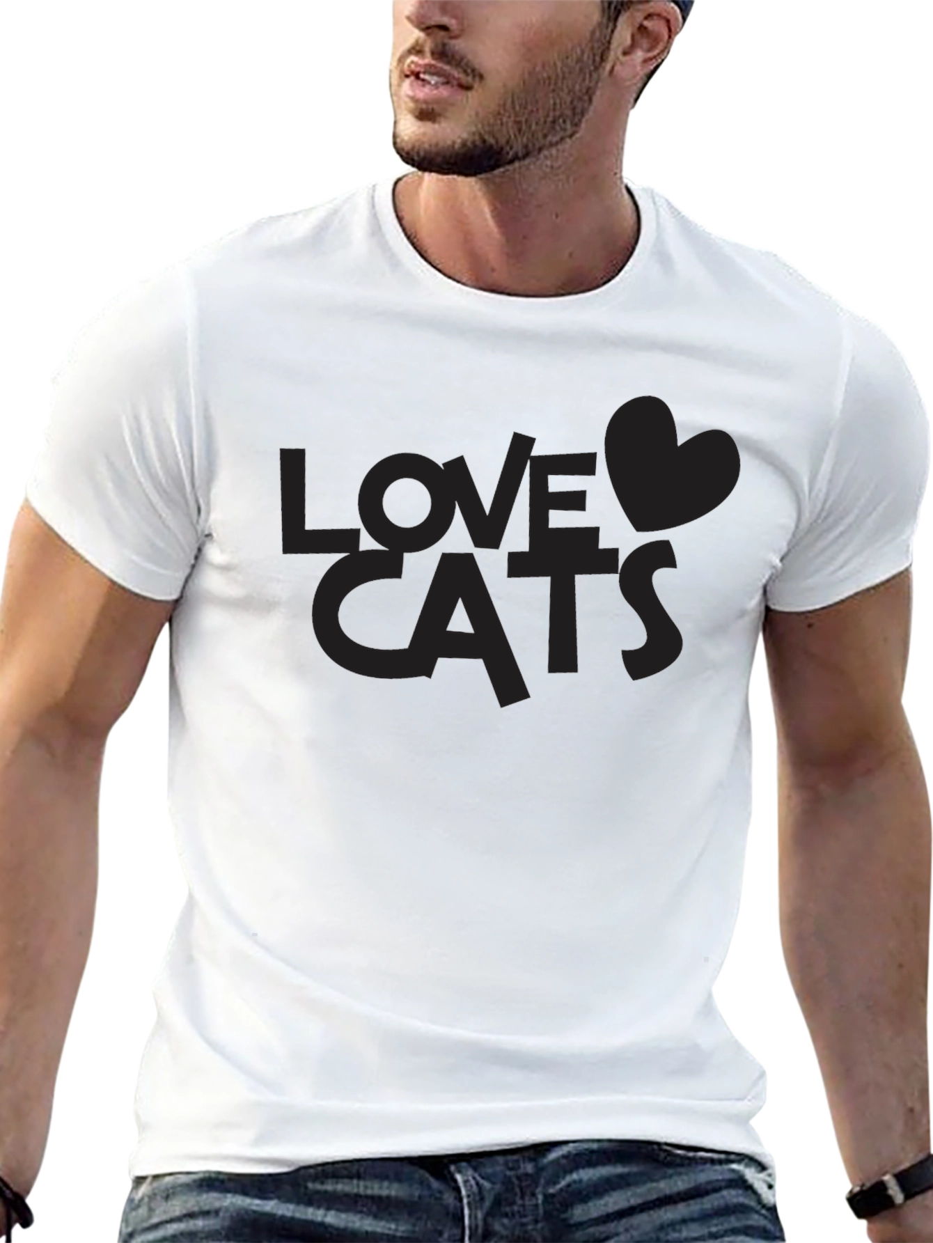 Love Cats Black T-Shirt