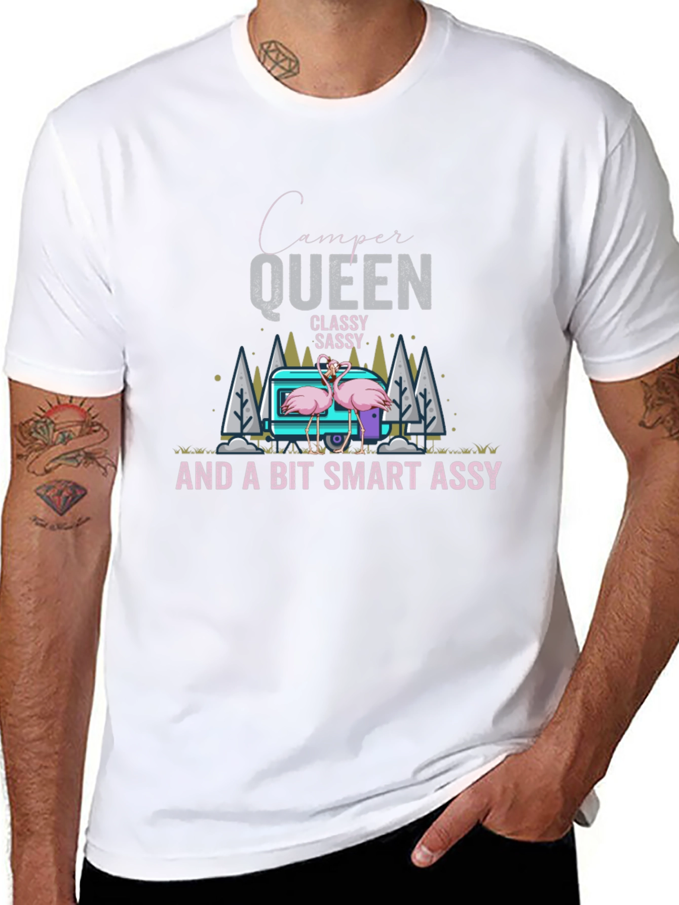 Camper Queen Black Graphic T-Shirt