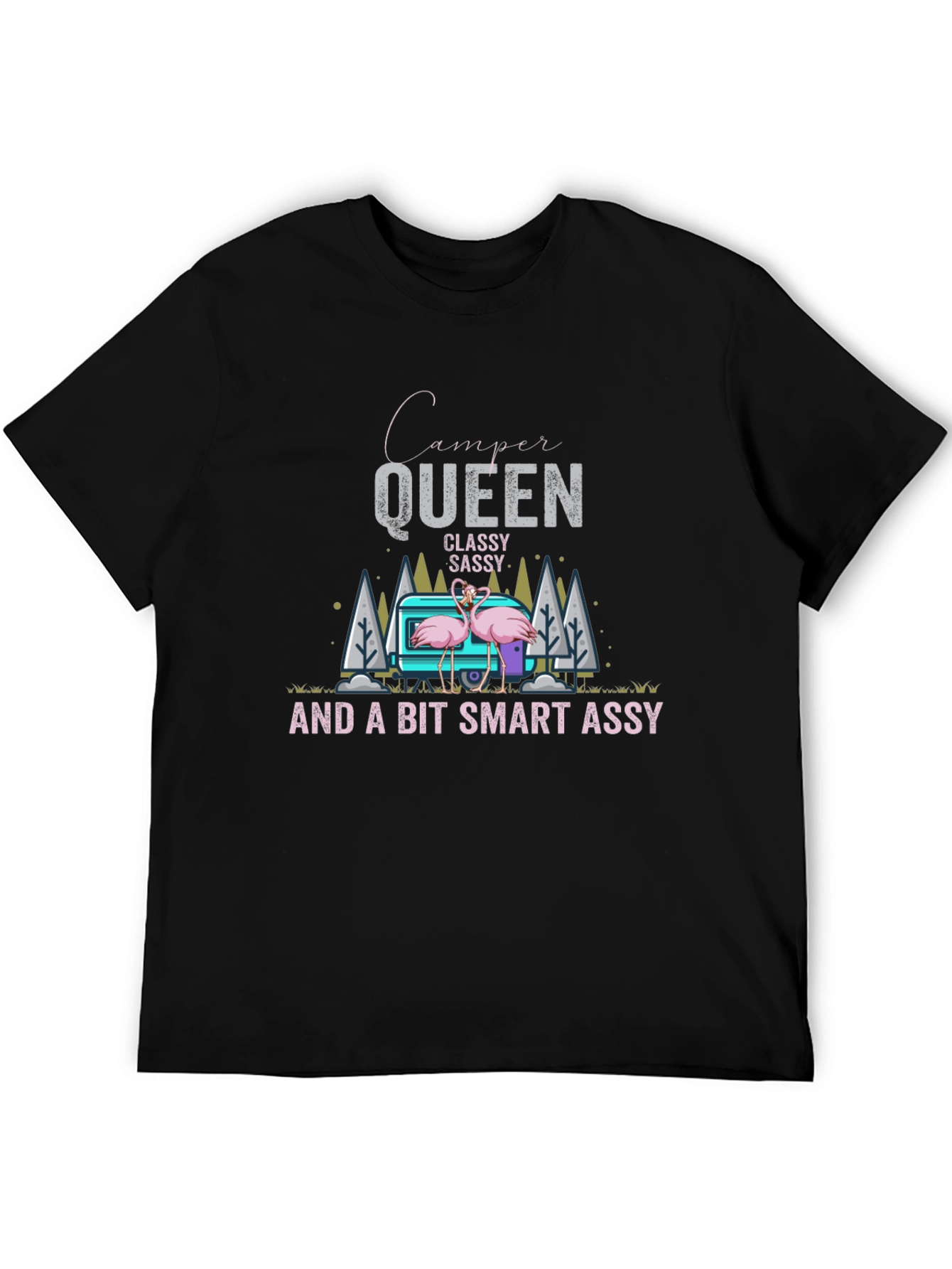 Camper Queen Black Graphic T-Shirt