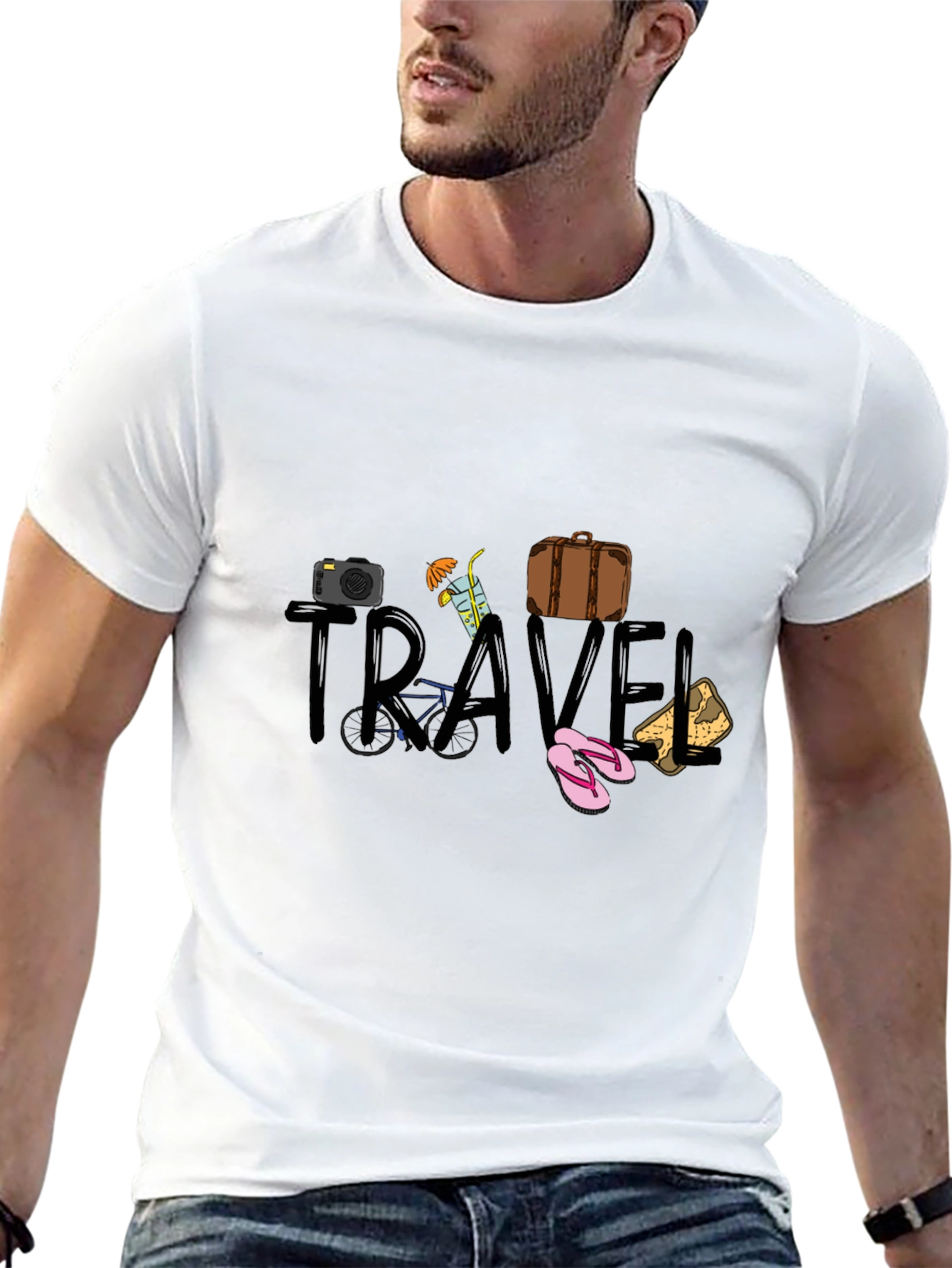 Travel Themed Graphic T-Shirt