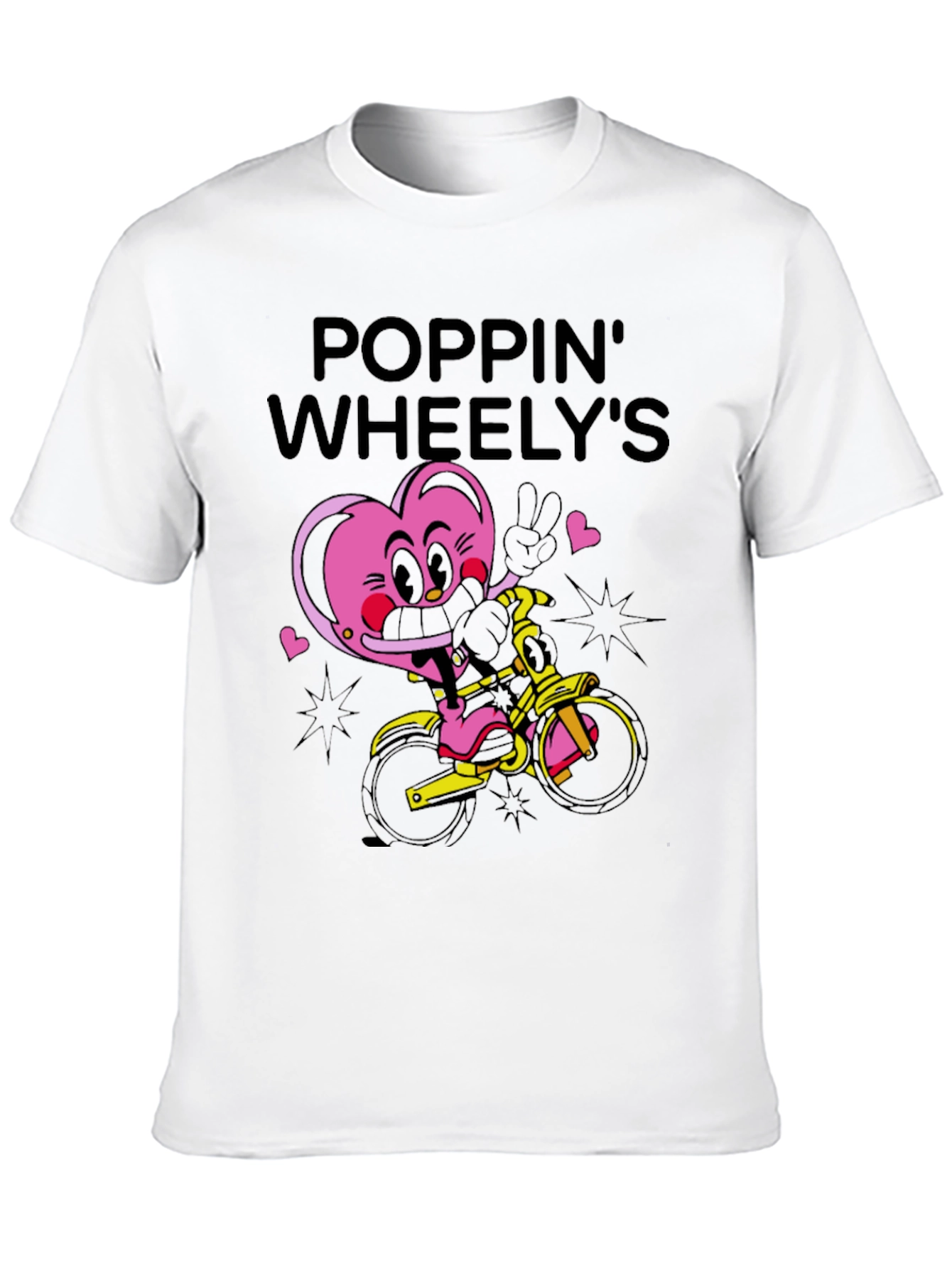 Poppin Wheelys Graphic Tee - Black Cotton