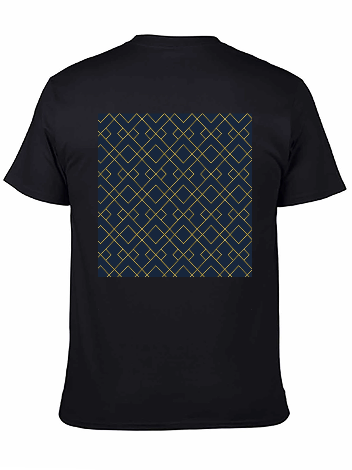 Geometric Pattern Tee - Modern Black T-Shirt