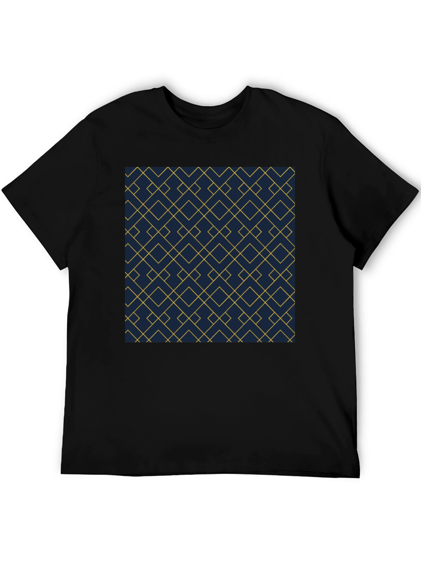 Geometric Pattern Tee - Modern Black T-Shirt