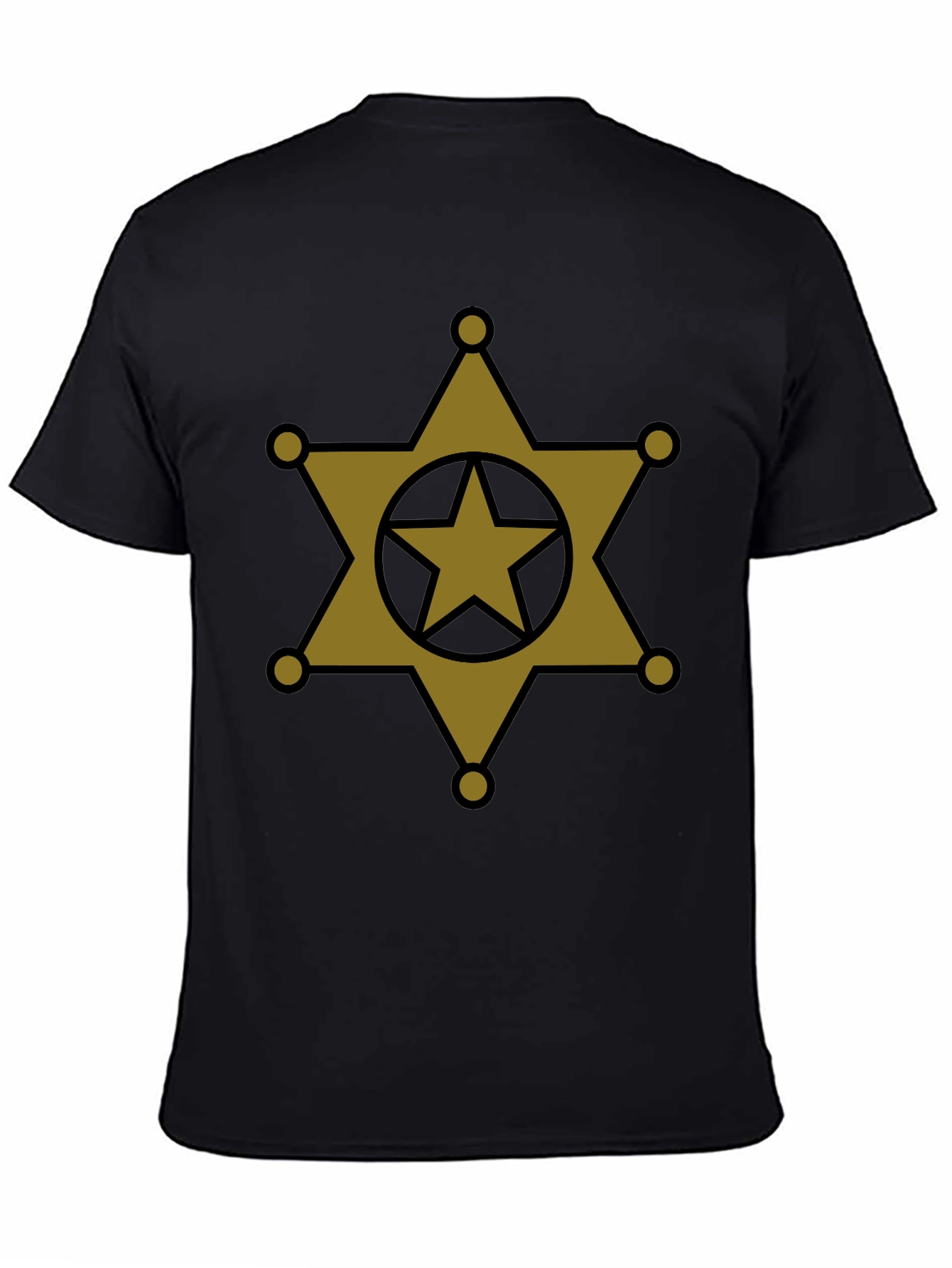 Sheriff Star T-Shirt - Western Badge Design