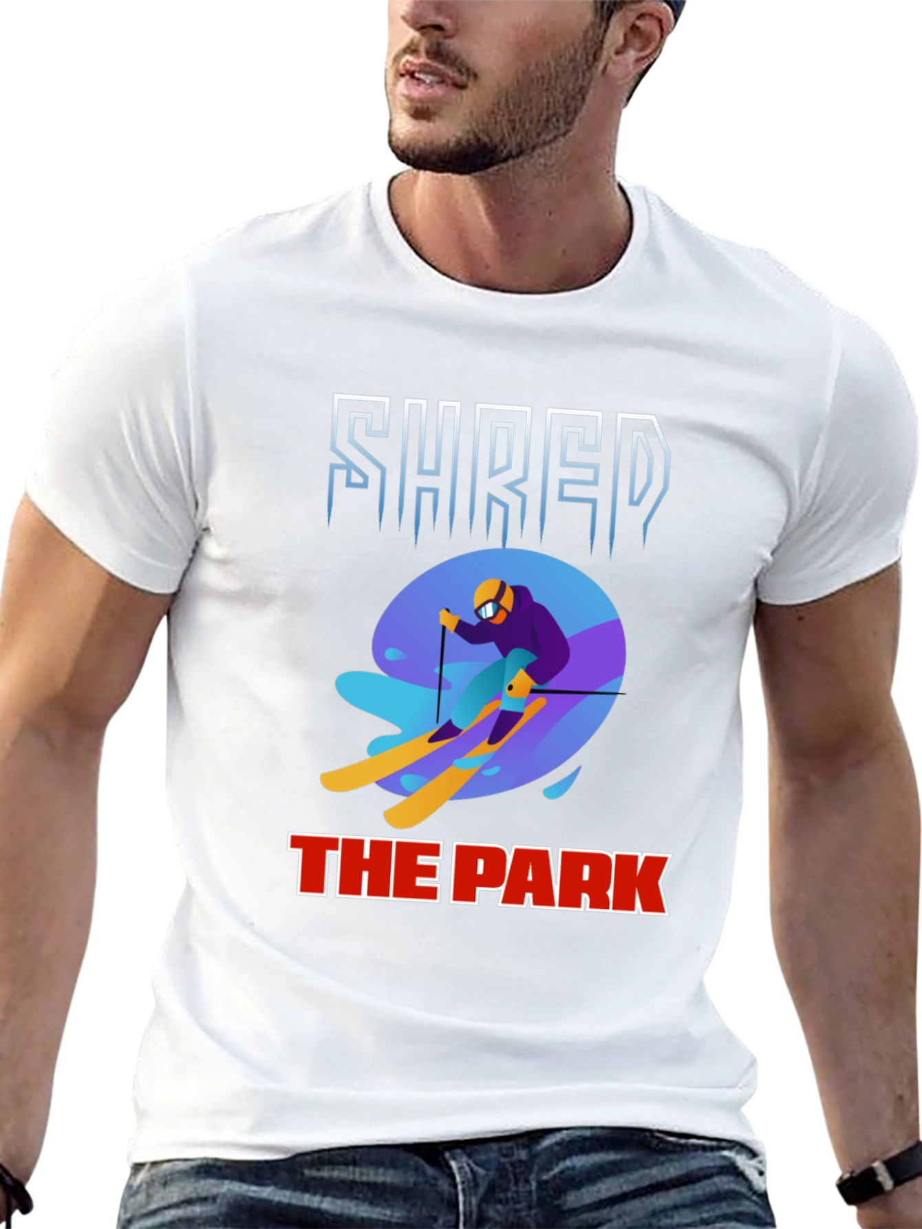 Shred The Park Graphic Tee Skiing T-Shirt