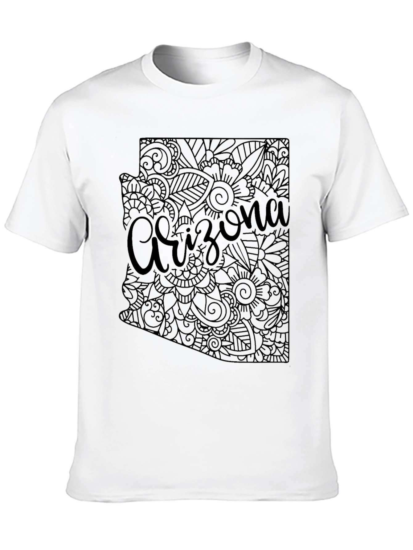 Arizona State Floral Map T-Shirt