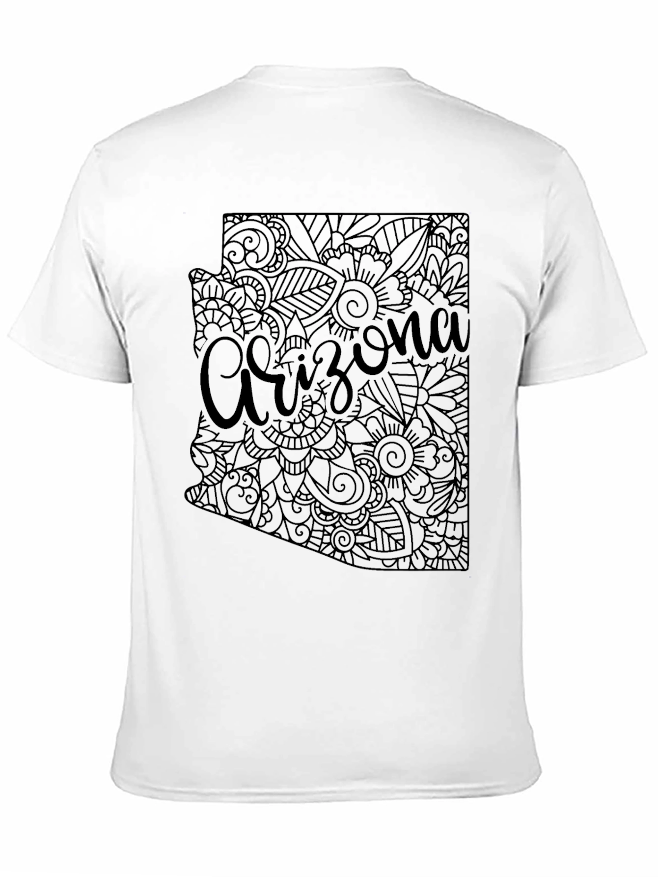 Arizona State Floral Map T-Shirt