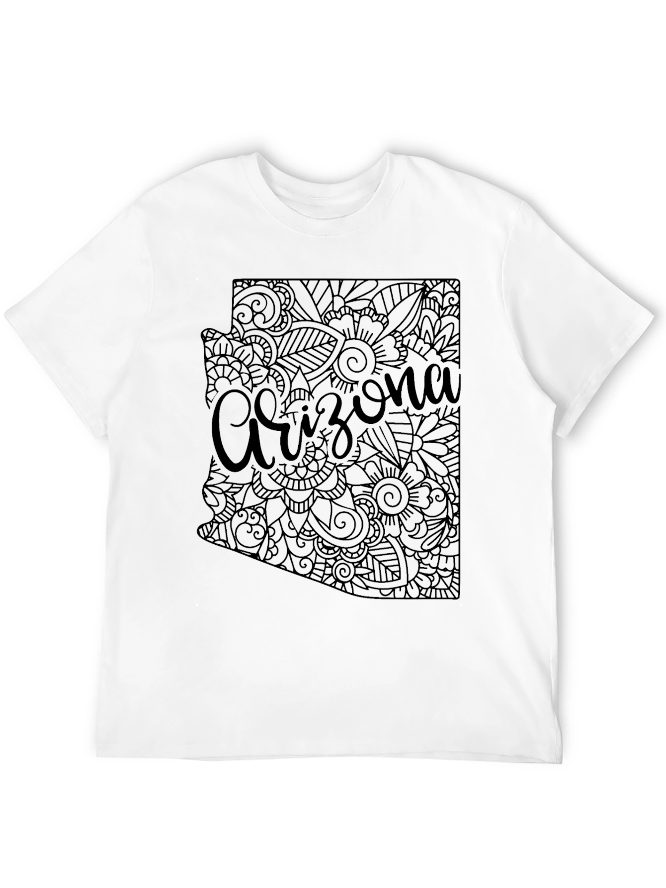 Arizona State Floral Map T-Shirt