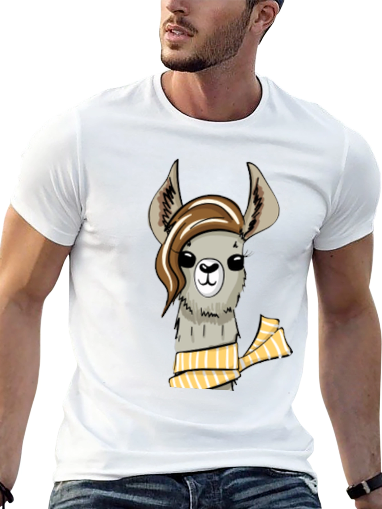 Llama with Scarf Graphic T-Shirt - Stylish and Unique