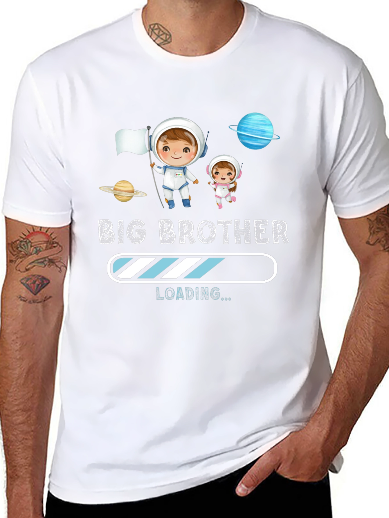 Big Brother Loading T-Shirt - Astronaut Design