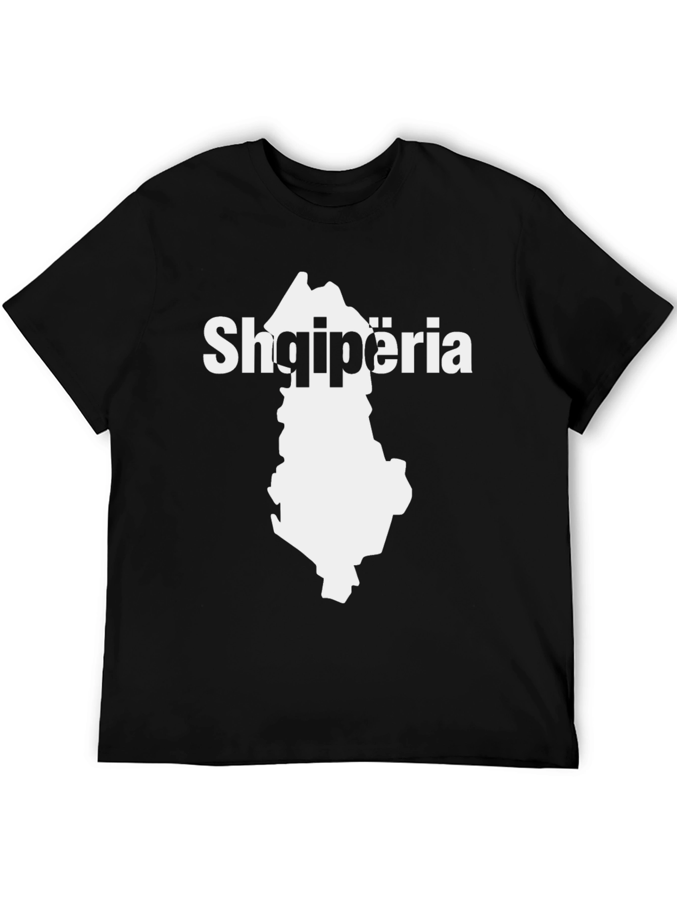 Albania Map T-Shirt - Black Shqipëria Pride