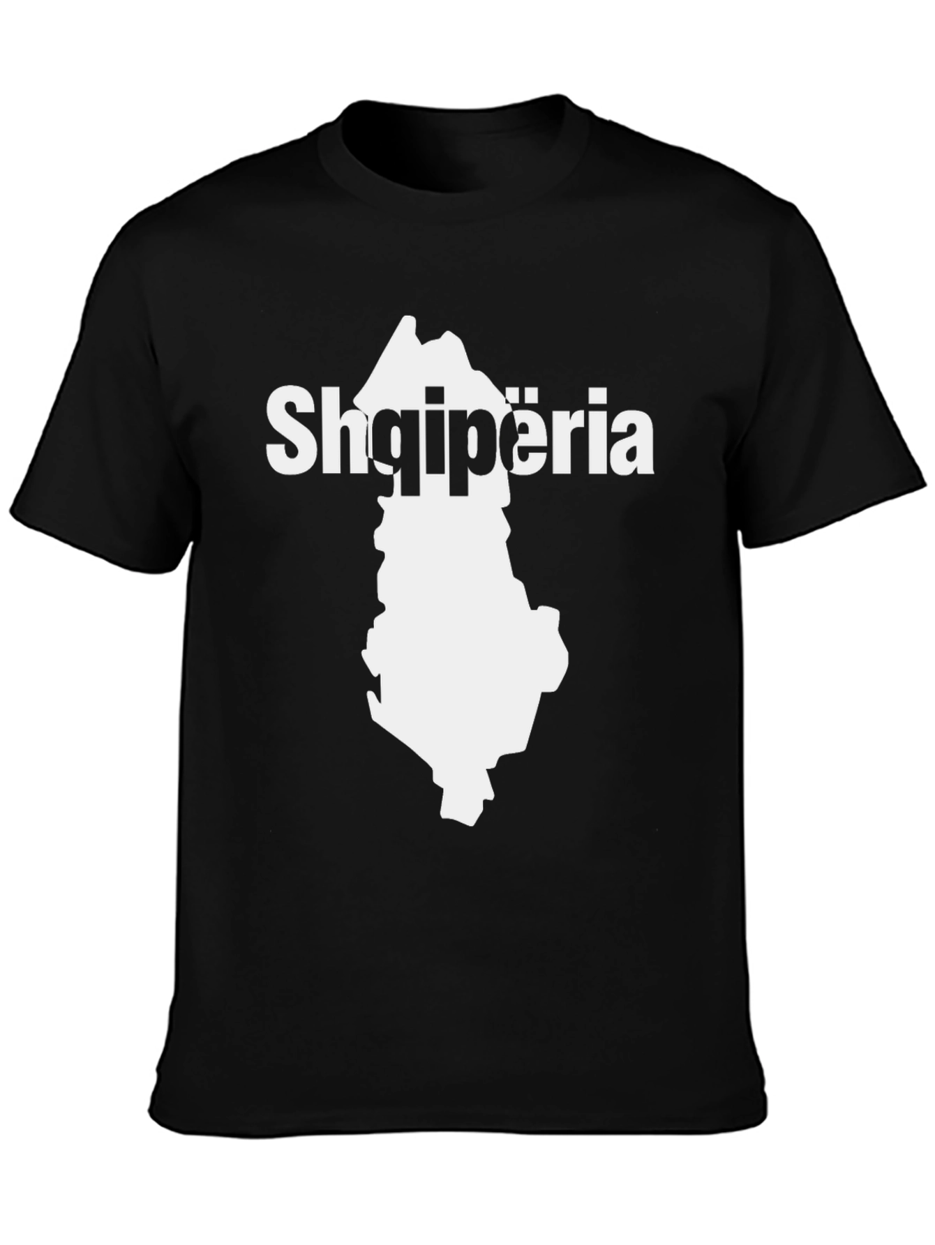 Albania Map T-Shirt - Black Shqipëria Pride